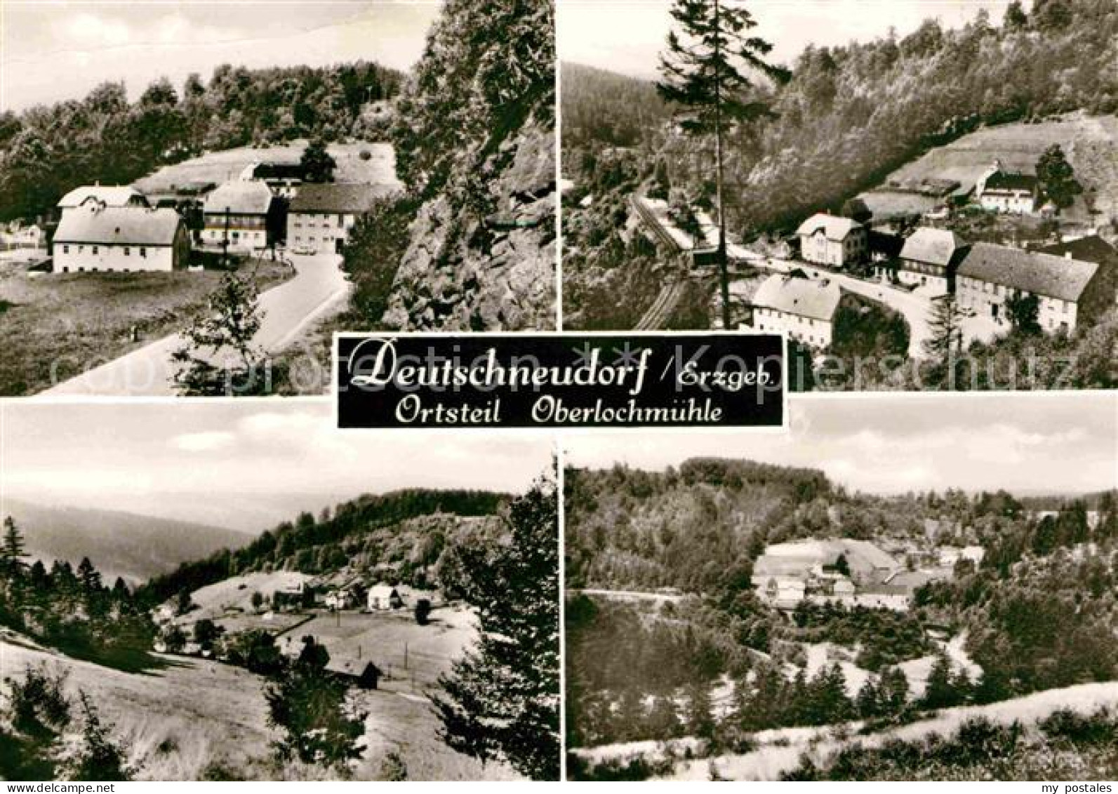 72636009 Oberlochmuehle Teilansichten Landschaftspanorama Oberlochmuehle - Deutschneudorf