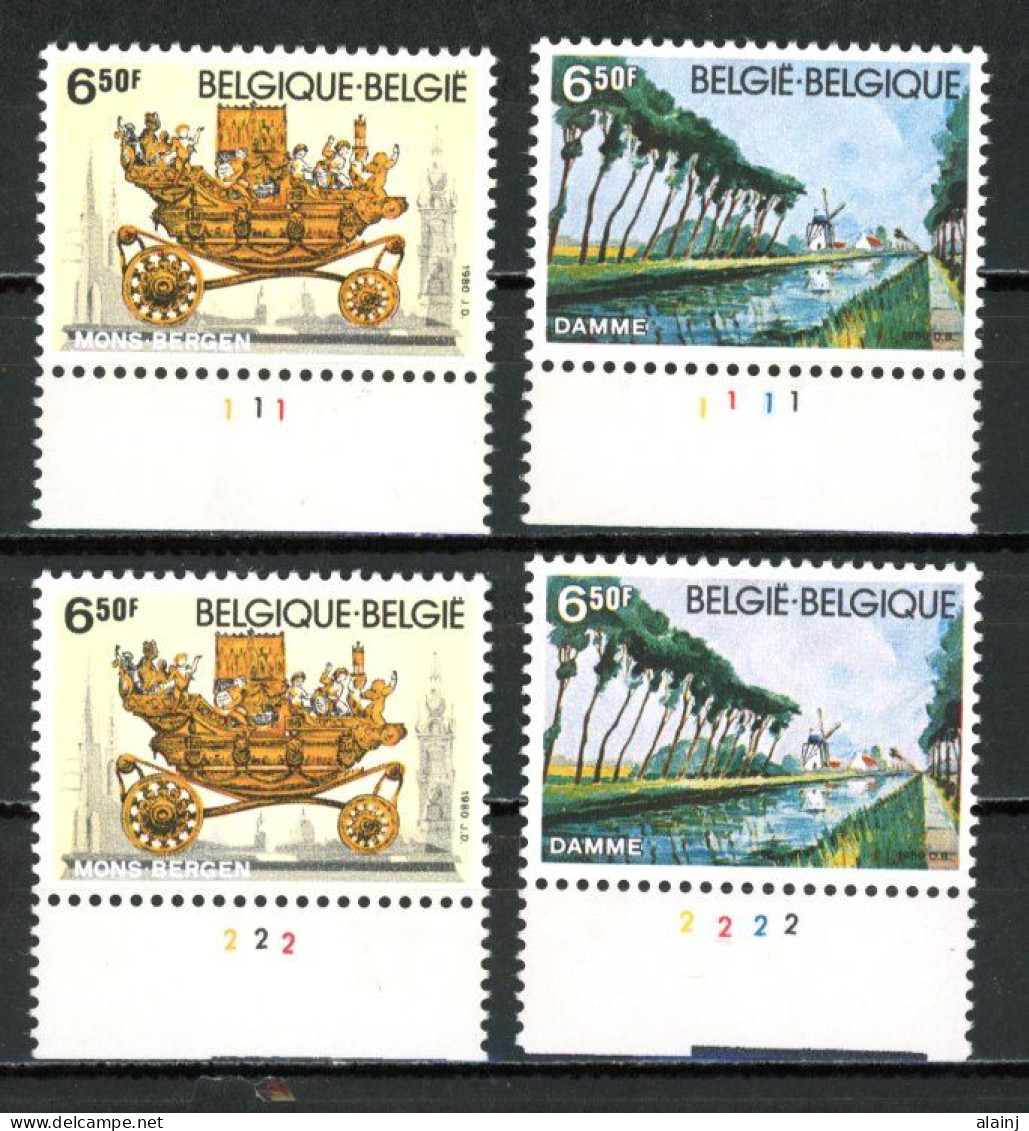 BE  1976 - 1977  XX   ----    Pour Le Tourisme   --   N° De Planche 1 Et 2 - 1971-1980