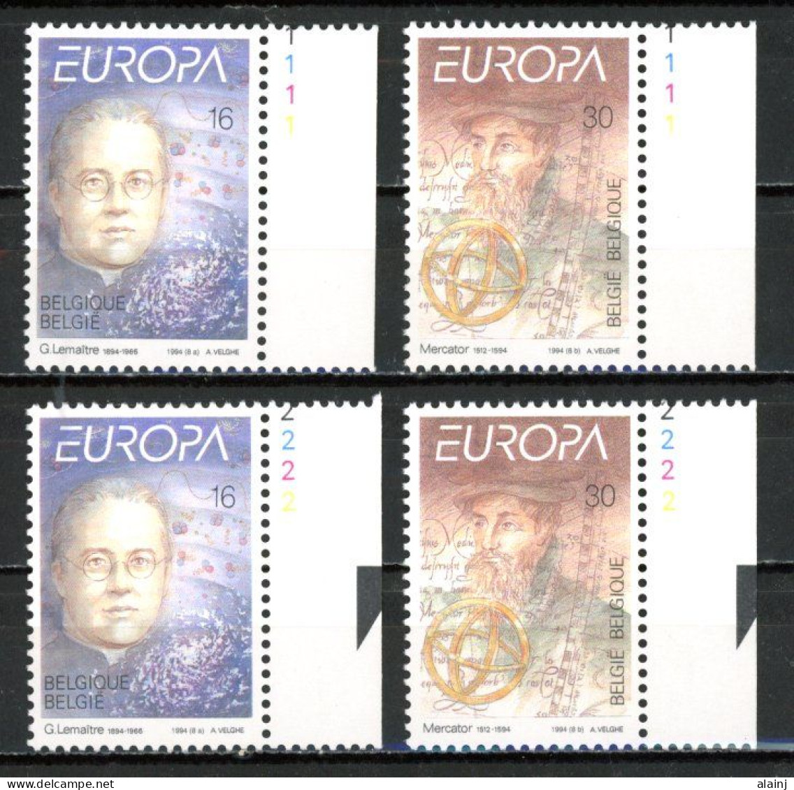 BE  2555 - 2556  XX   ---- Europa : Grandes Découvertes   --  N° De Planche 1 Et 2 - 1981-1990