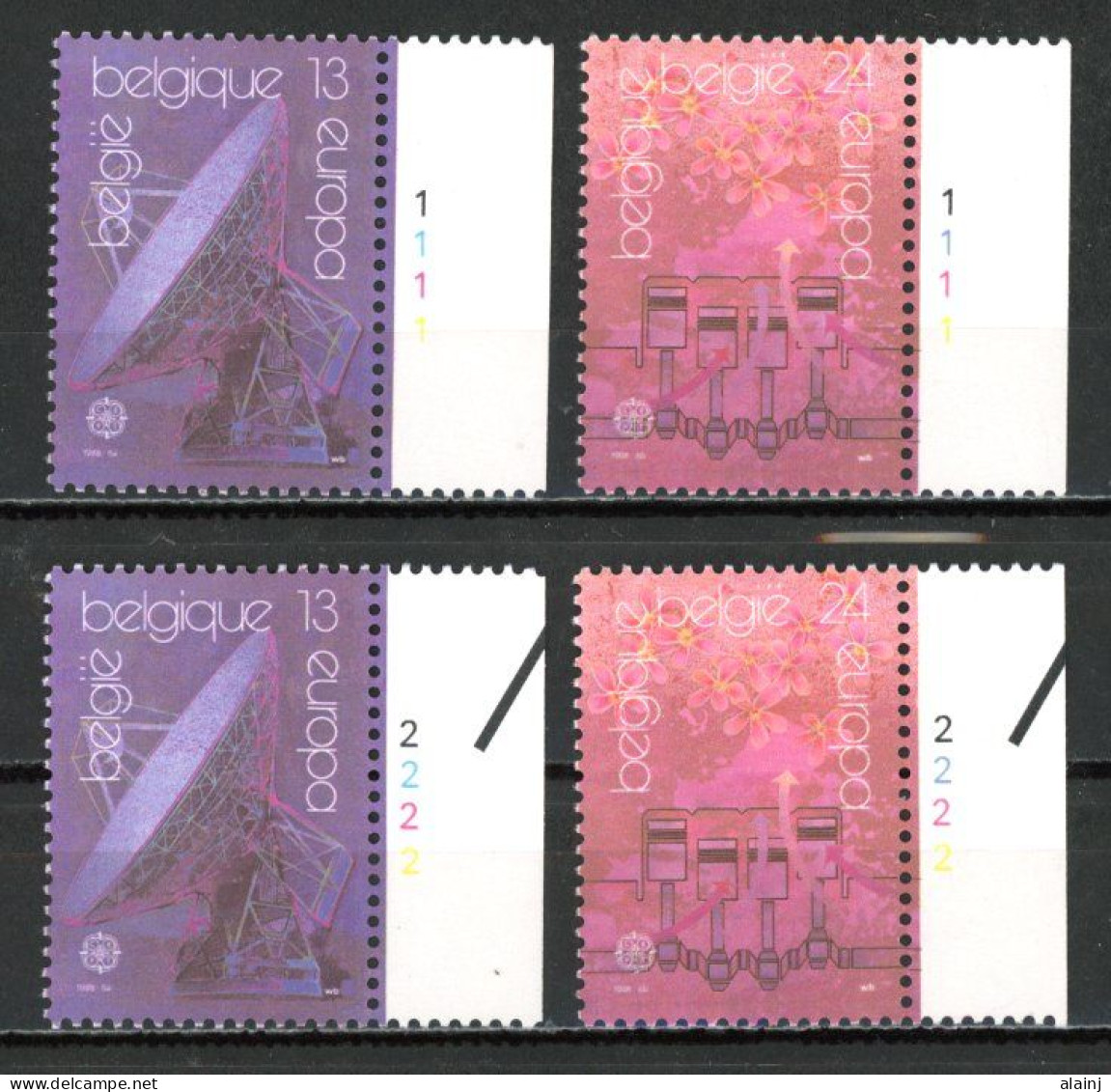 BE  2283 - 2284  XX   ---- Europa : Transports Et Moyens De Communication   --  N° De Planche 1 Et 2 - 1981-1990