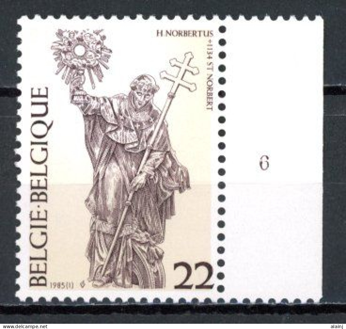 BE  2156  XX   ----    Saint Norbert   --   N° De Planche  6 - 1981-1990