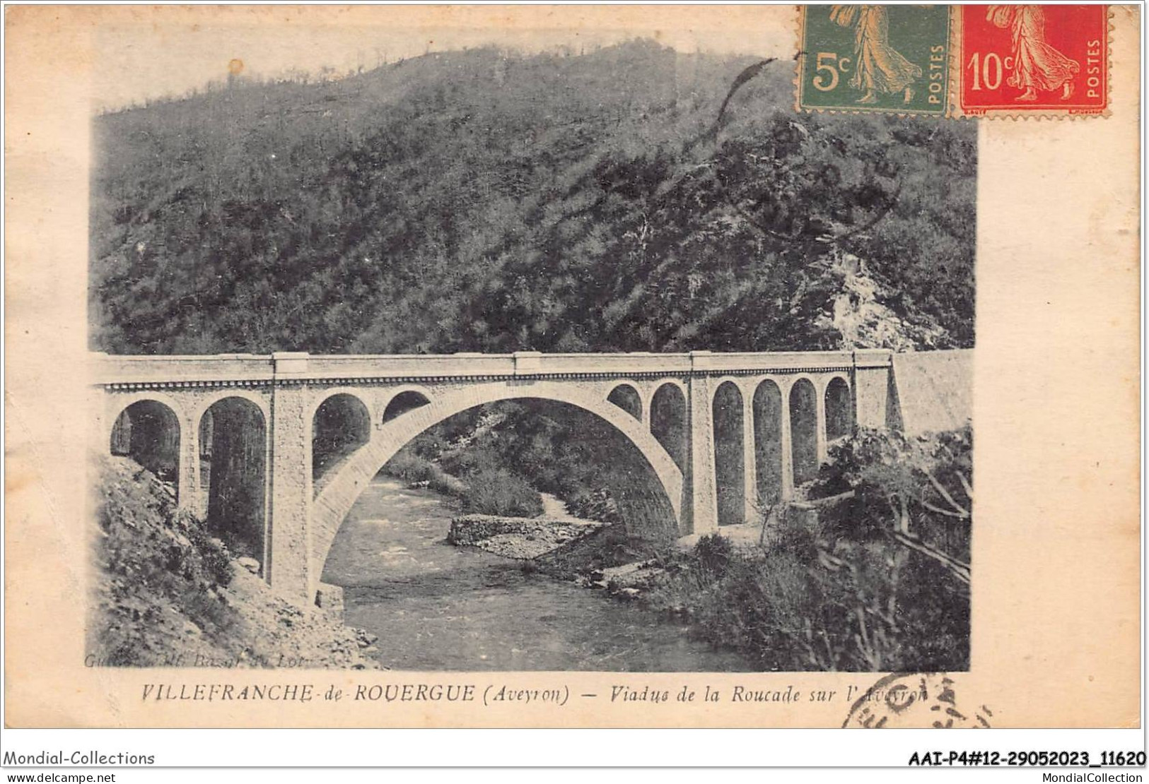 AAIP4-12-0337 - VILLEFRANCHE-DE-ROUERGUE - Viaduc De La Roucade Sur L'Aveyron - Villefranche De Rouergue