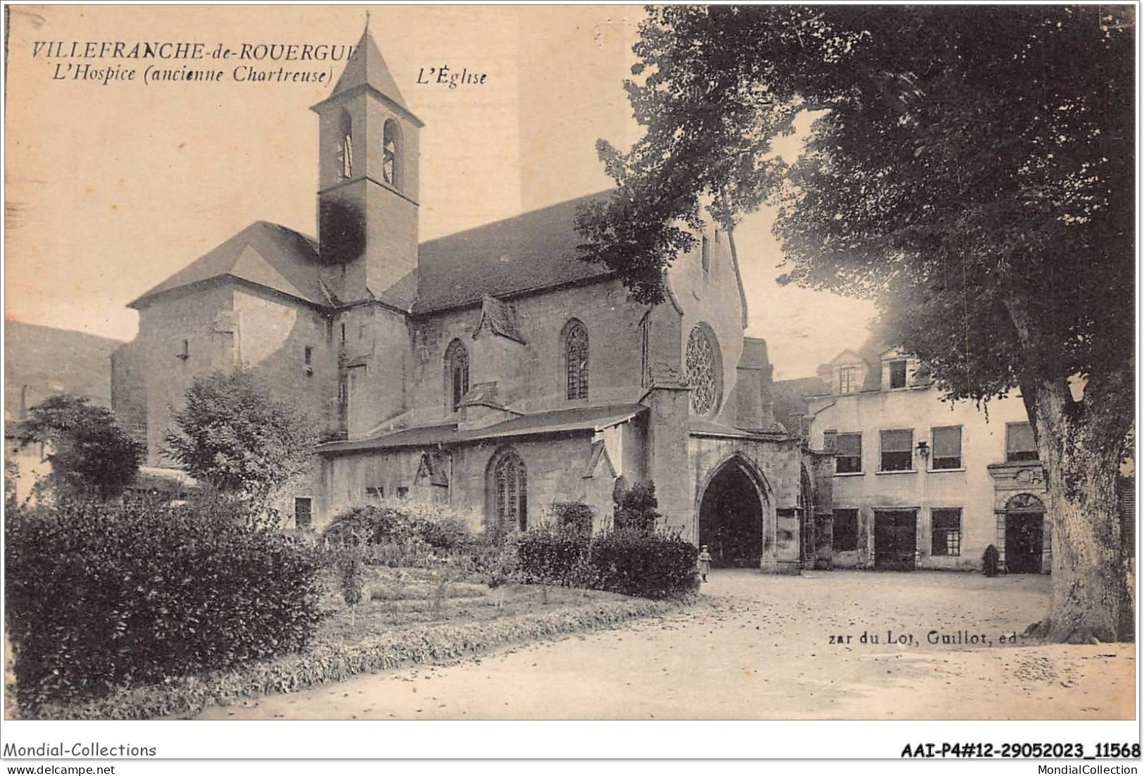 AAIP4-12-0311 - VILLEFRANCHE-DE-ROUERGUE - L'Hospice - L'Eglise - Villefranche De Rouergue