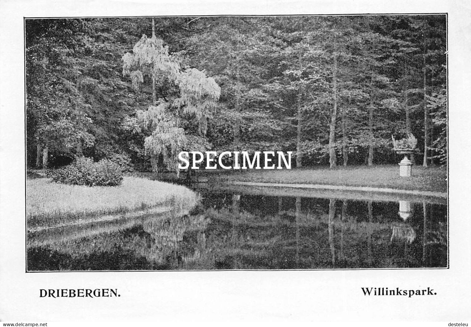 Prent - Willinkspark - Driebergen  - 8.5x12.5 Cm - Driebergen – Rijsenburg