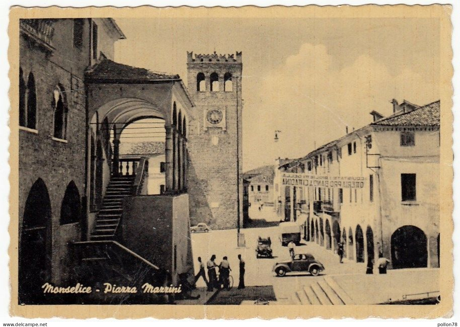 MONSELICE - PIAZZA MAZZINI - PADOVA - PRIMI ANNI '50 - AUTOMOBILI - CARS - FIAT TOPOLINO - Padova (Padua)