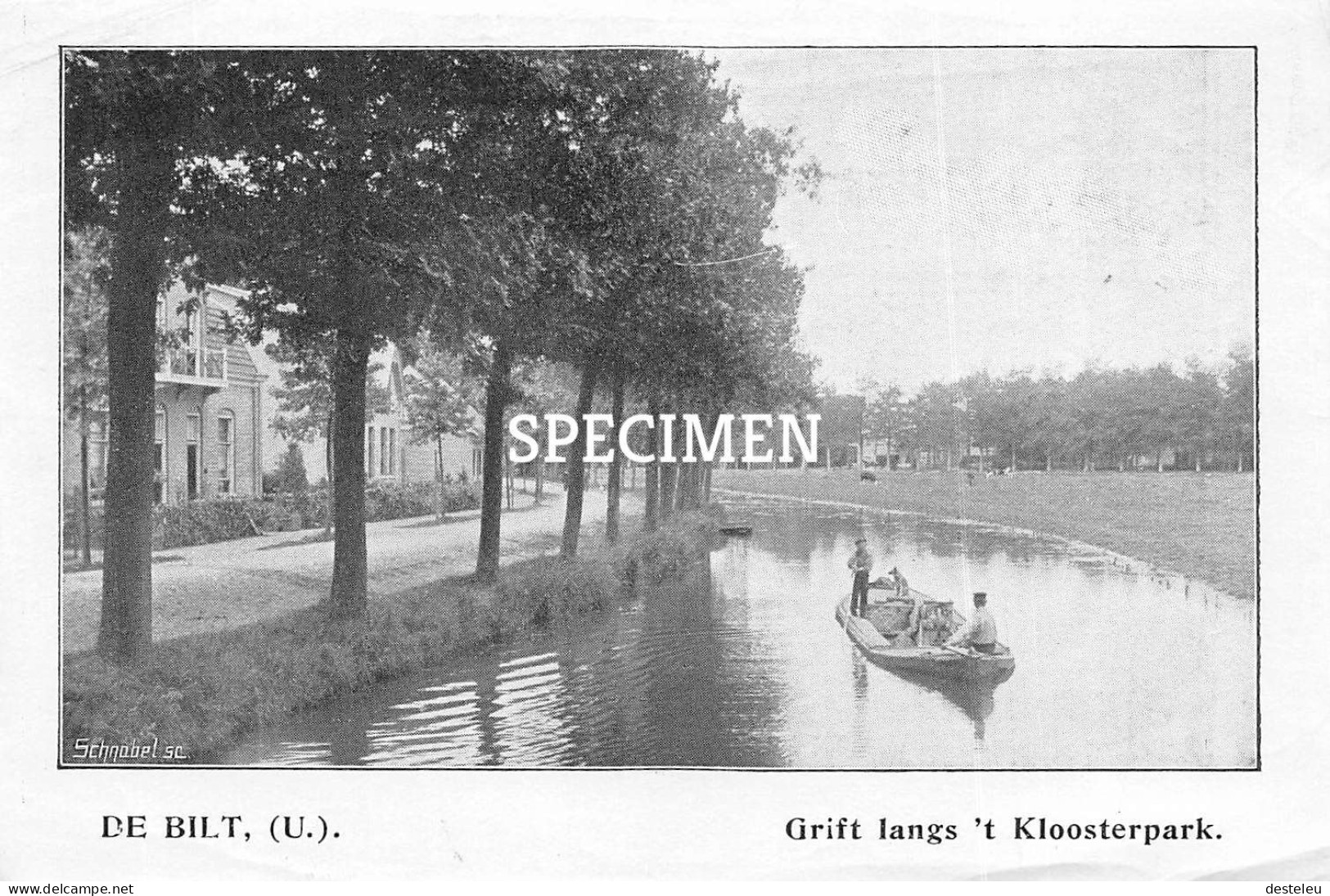 Prent - Grift Langs 't Kloosterpark - De Bilt - 8.5x12.5 Cm - Andere & Zonder Classificatie