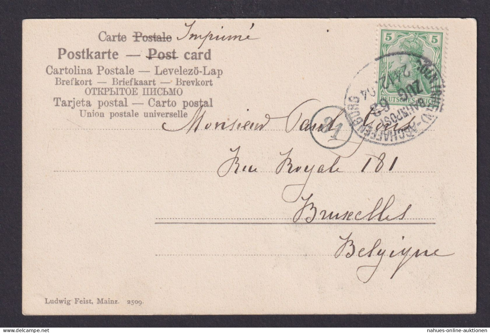 Briefmarken Bahnpost Deutsches Reich Köln Aschaffenburg Zug 63 Ansichtskarte - Lettres & Documents