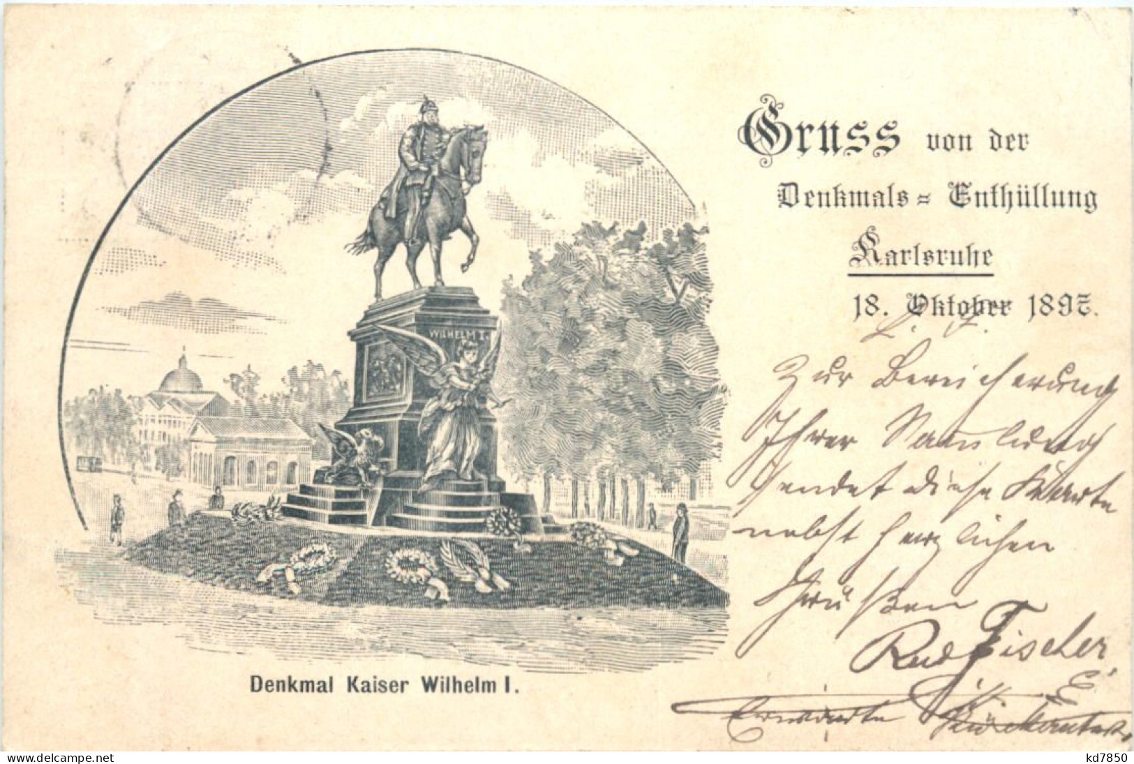 Karlsruhe - Denkmals Enthüllung 1897 - Karlsruhe