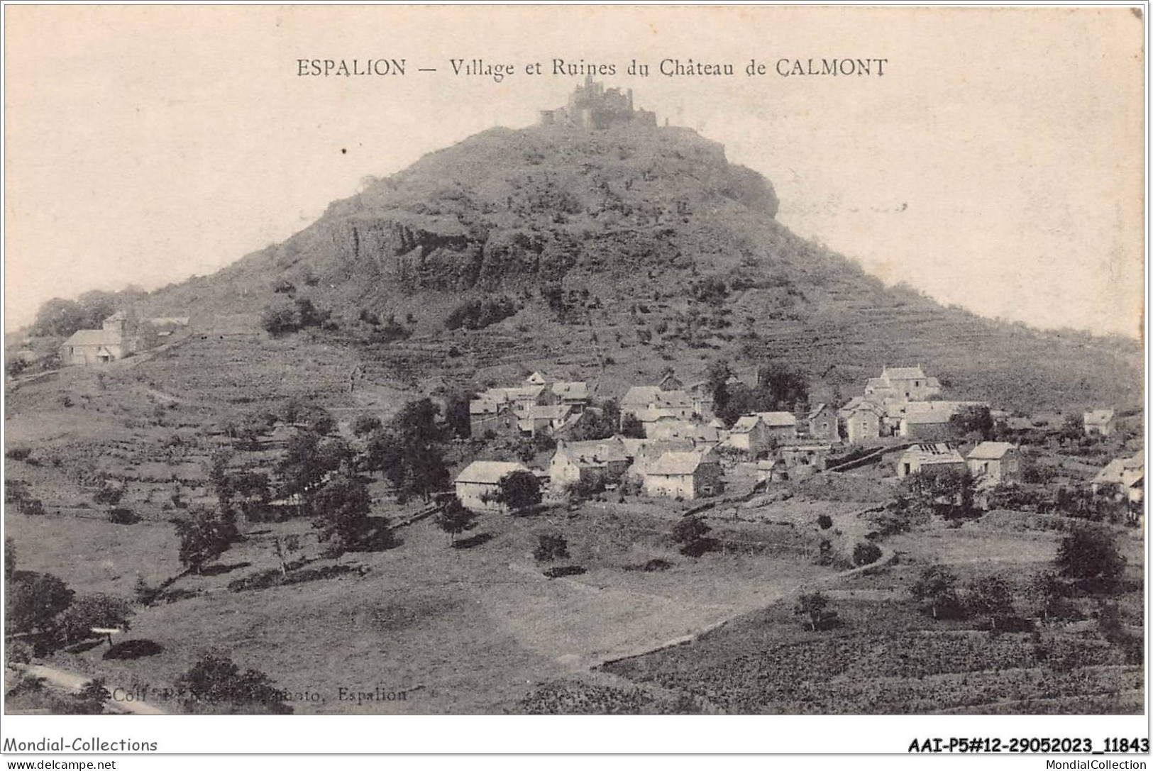 AAIP5-12-0449 - ESPALION - Village Et Ruines Du Chateau De Calmont  - Espalion