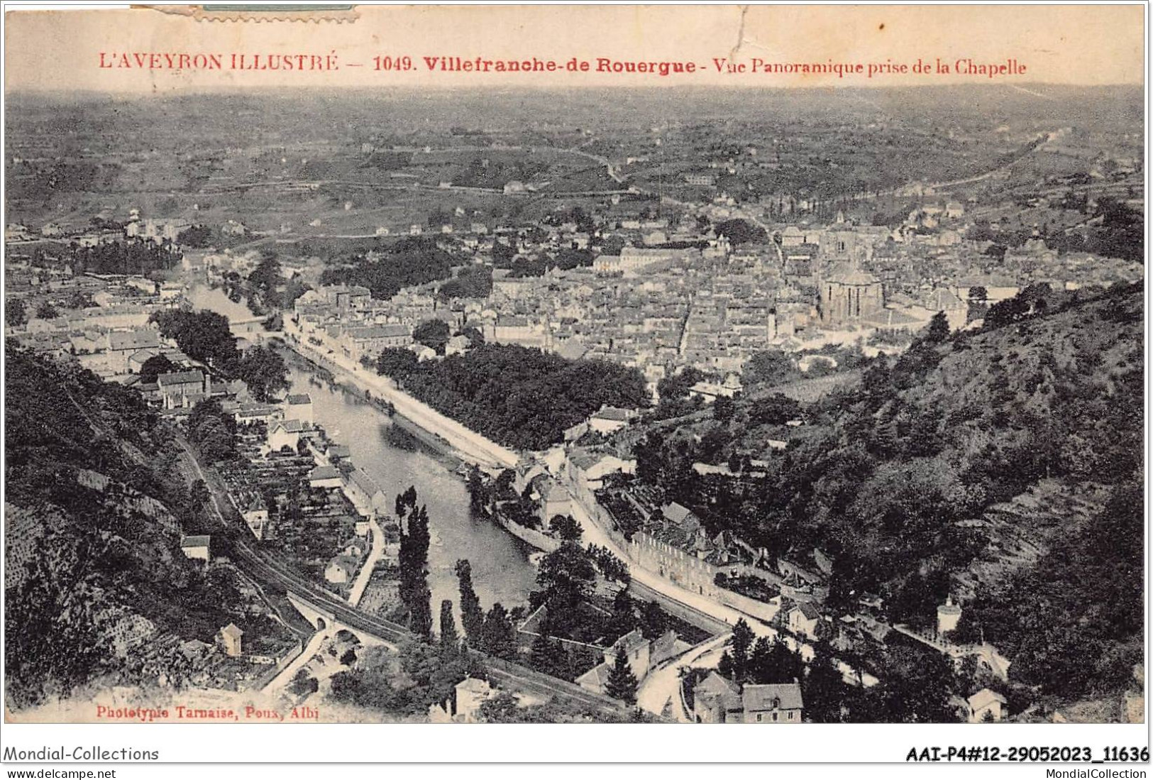 AAIP4-12-0345 - VILLEFRANCHE-DE-ROUERGUE - Vue Panoramique Prise De La Chapelle - Villefranche De Rouergue
