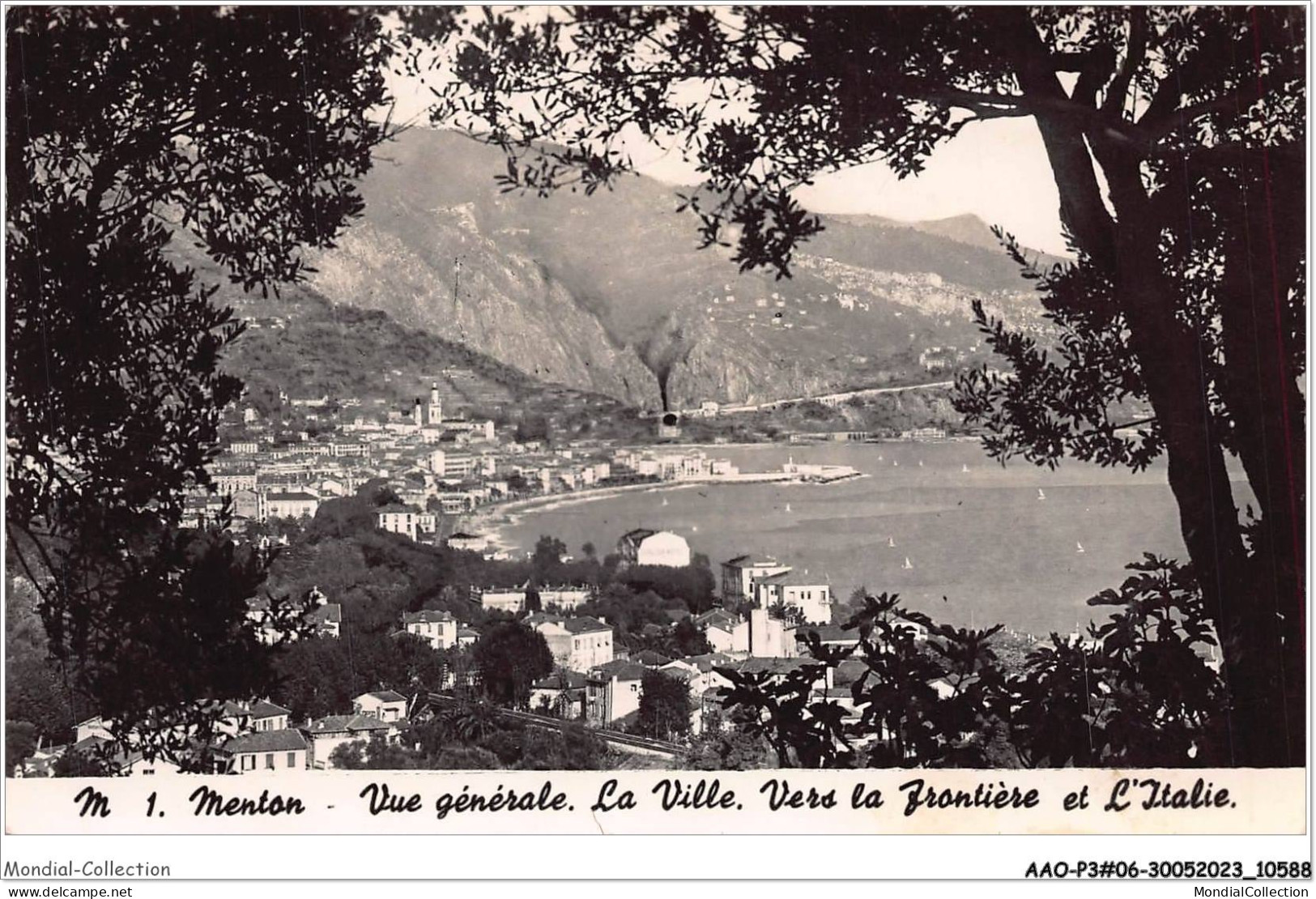 AAOP3-06-0247 - MENTON - Vue Générale - La Ville - Vers La Frontière Et L'Italie - Menton