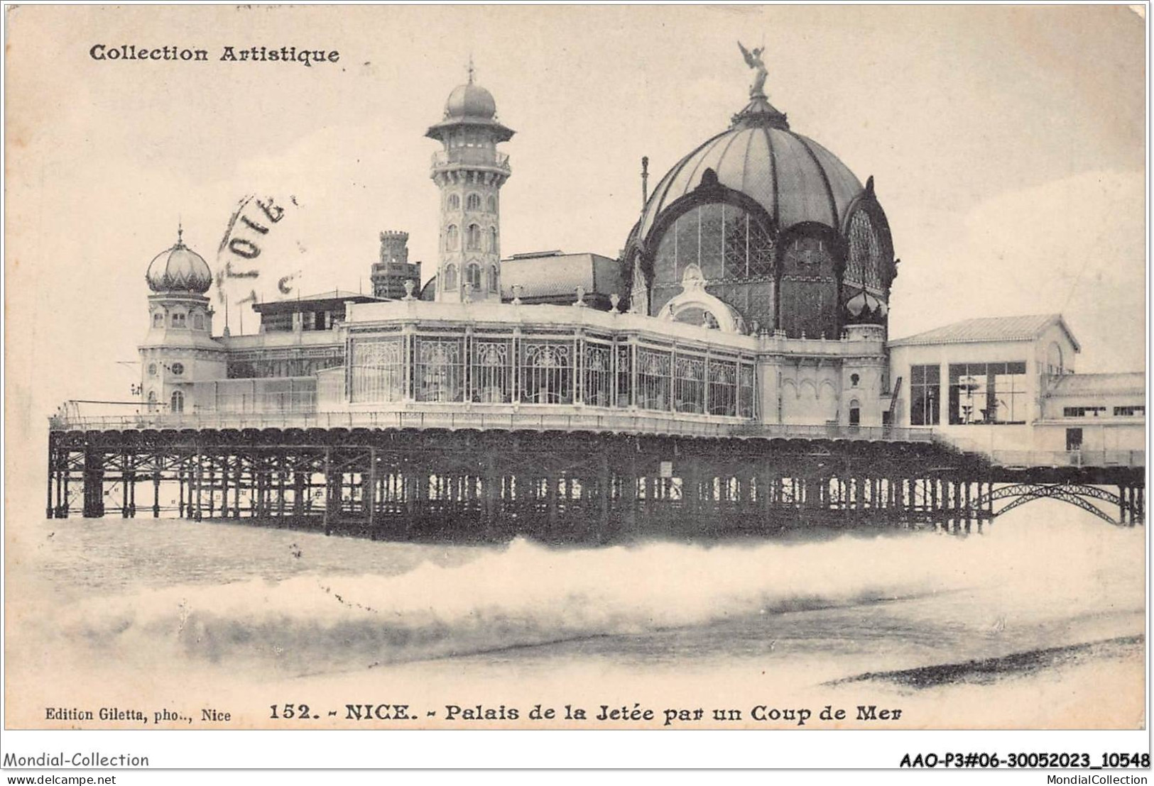 AAOP3-06-0227 - NICE - Palais De La Jetée Par Un Coup De Mer - Monumenten, Gebouwen