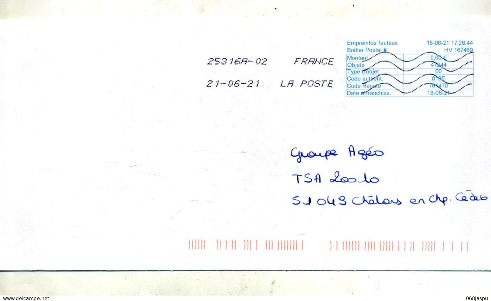 Lettre Flamme Chiffree  Sur Empreinte Fautée - Mechanical Postmarks (Advertisement)