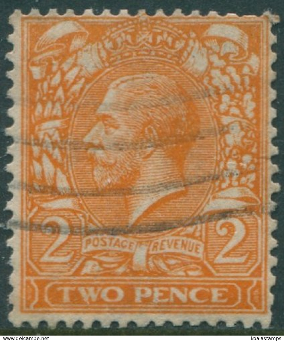 Great Britain 1912 SG368 2d Orange KGV #4 FU (amd) - Non Classificati