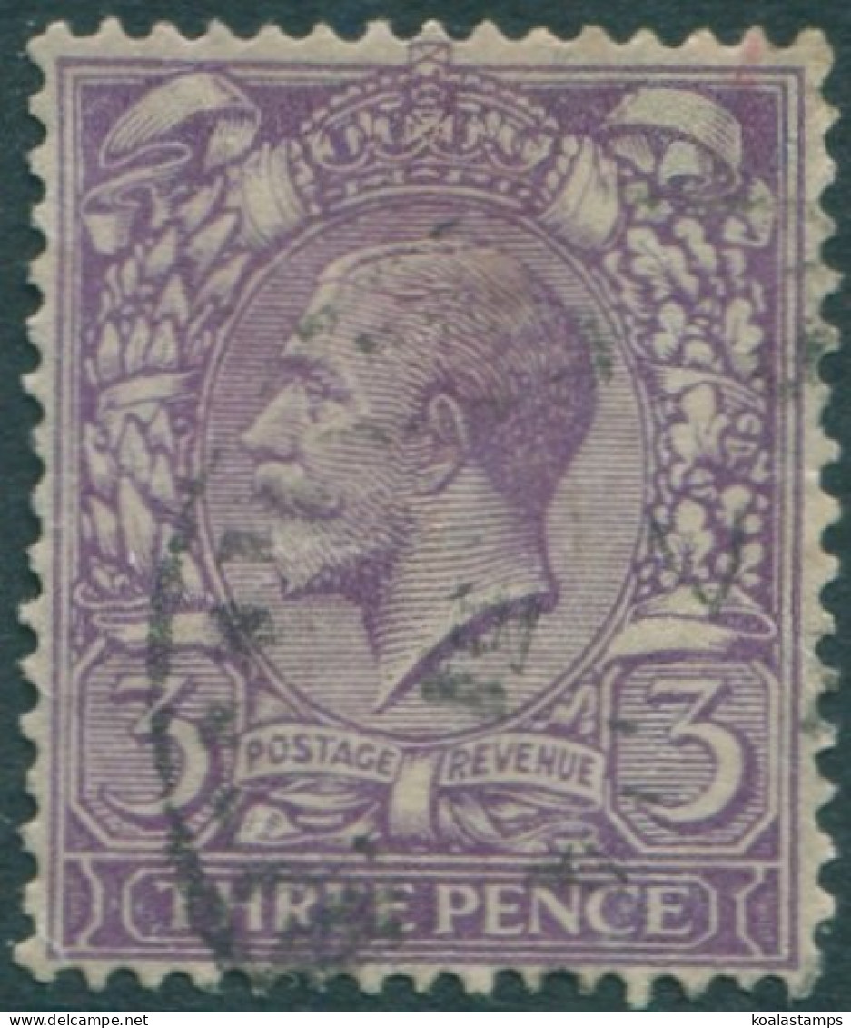 Great Britain 1924 SG423 3d Violet KGV #5 FU (amd) - Unclassified