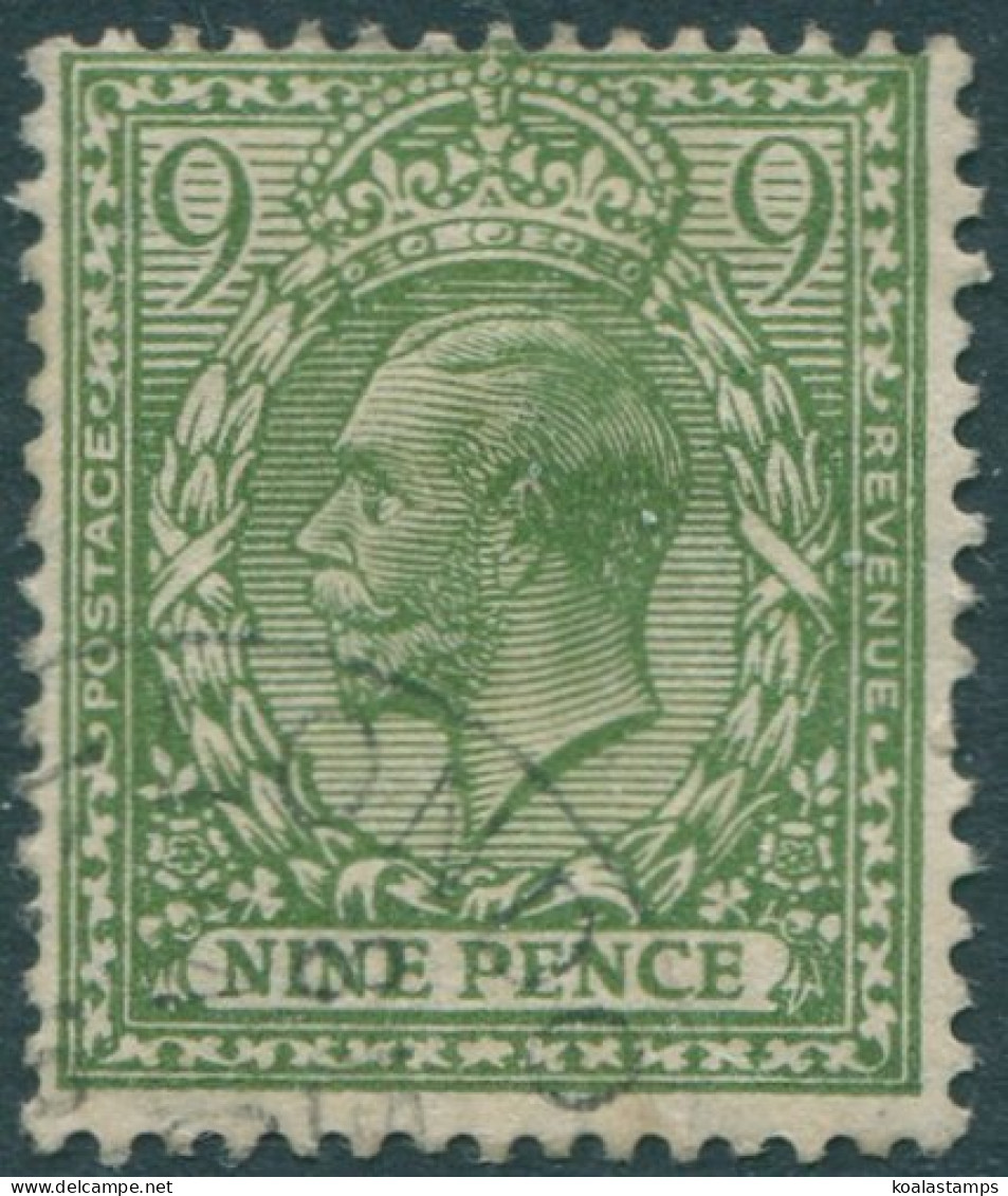 Great Britain 1924 SG427 9d Olive-green KGV #2 FU (amd) - Zonder Classificatie