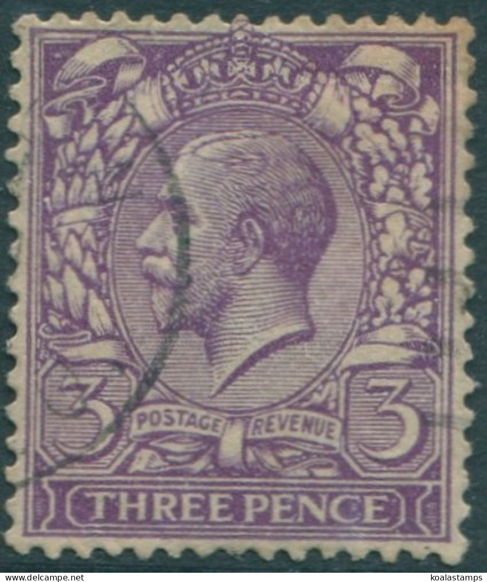 Great Britain 1924 SG423 3d Violet KGV #3 FU (amd) - Unclassified