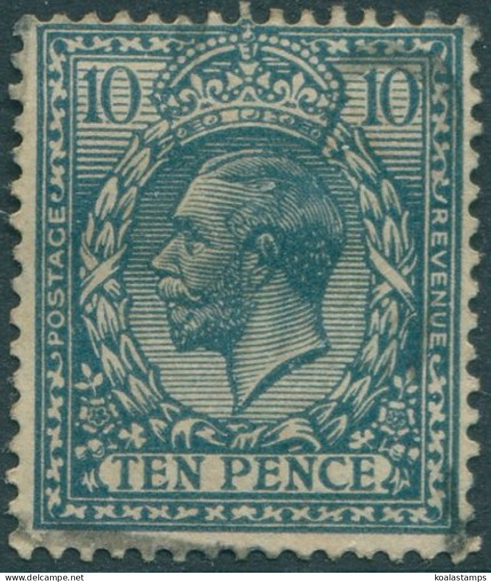 Great Britain 1924 SG428 10d Turquoise-blue KGV #2 FU (amd) - Unclassified