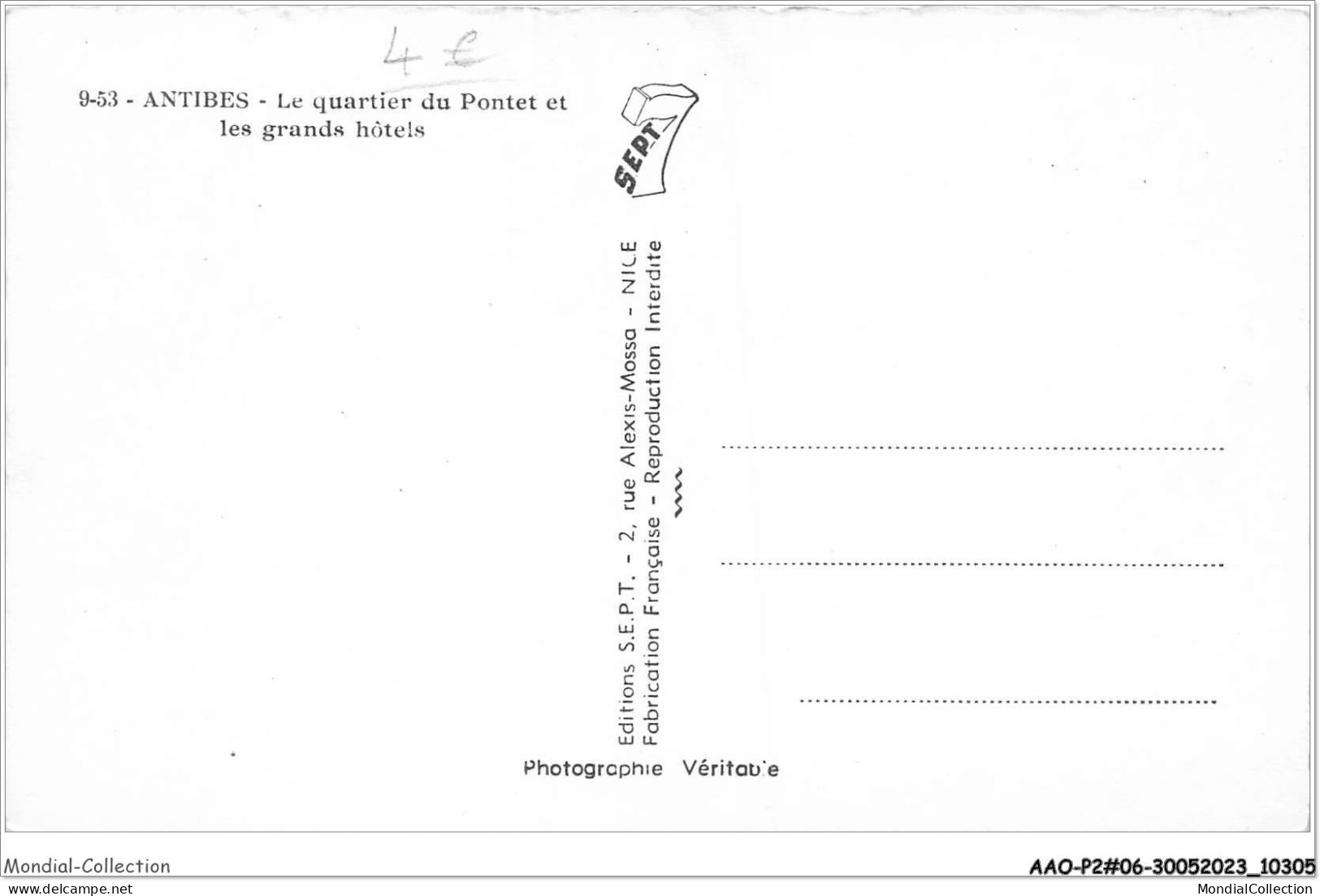 AAOP2-06-0107 - ANTIBES - Le Quartier Du Pontet Et Les Grands Hôtels - Sonstige & Ohne Zuordnung