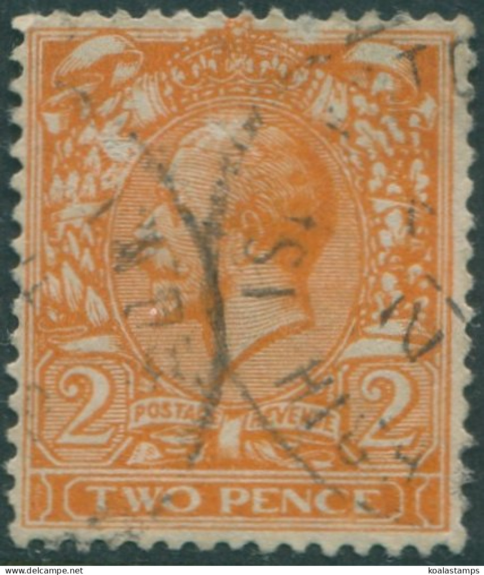 Great Britain 1912 SG368 2d Orange KGV #2 FU (amd) - Ohne Zuordnung