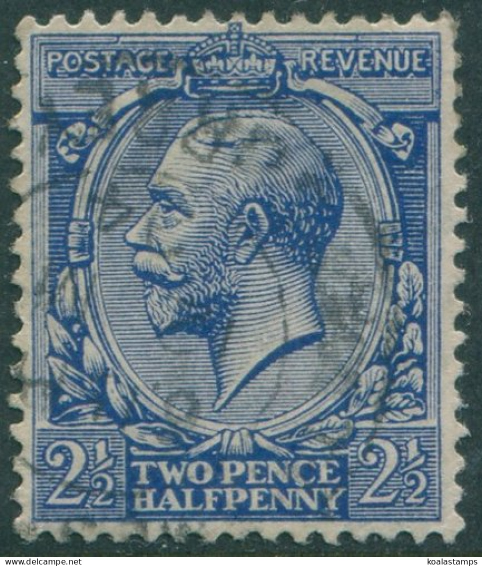 Great Britain 1912 SG372 2½d Blue KGV #2 FU (amd) - Unclassified