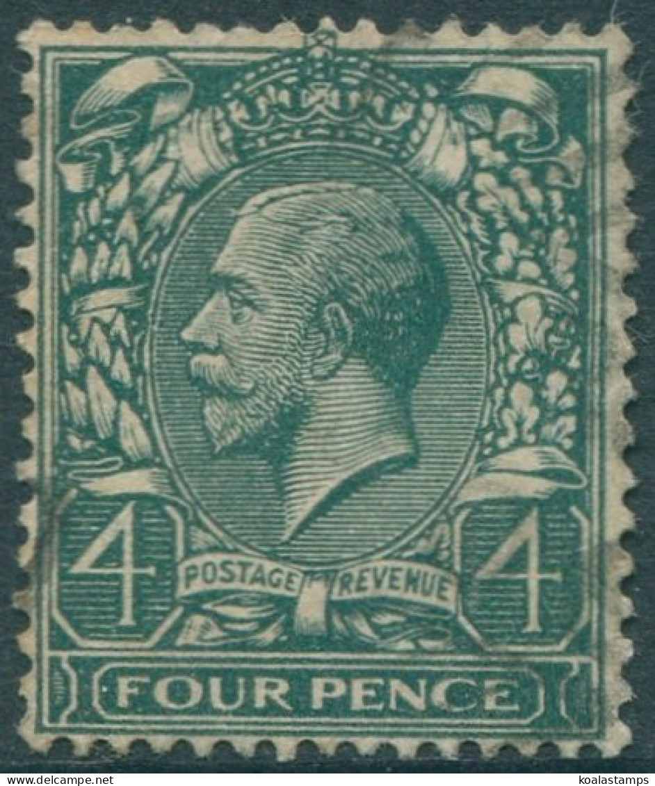 Great Britain 1924 SG424 4d Grey-green KGV #1 FU (amd) - Ohne Zuordnung