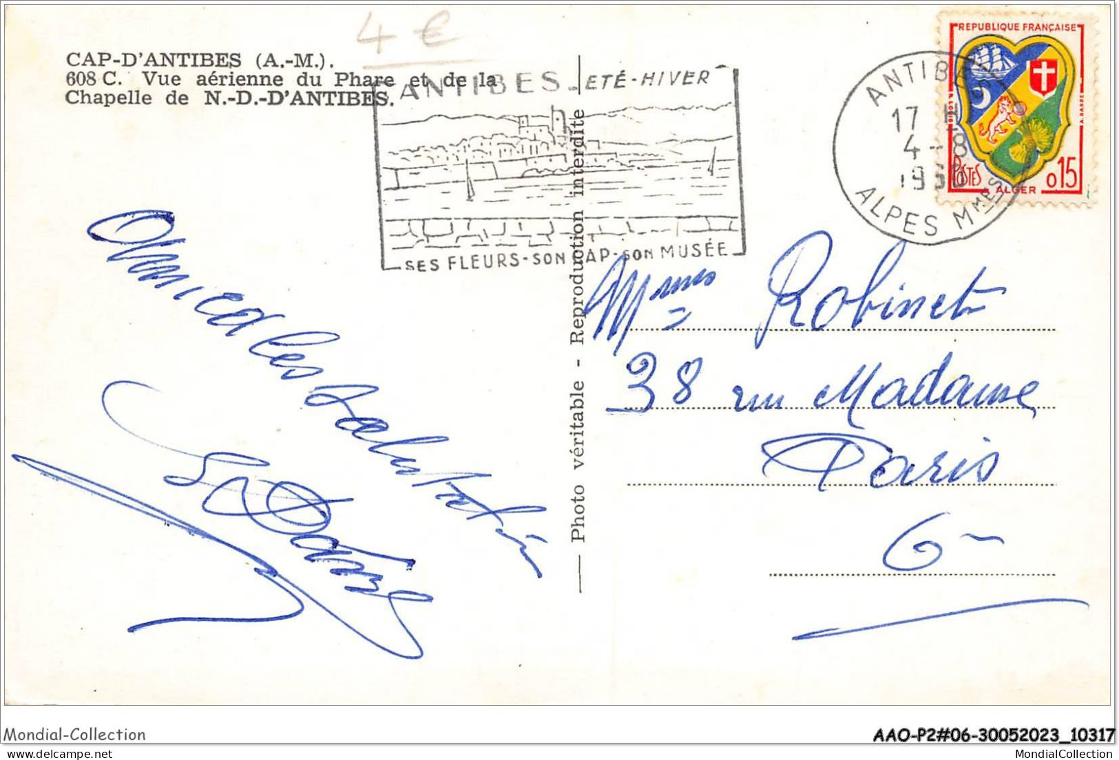 AAOP2-06-0113 - CAP-D'ANTIBES - Vue Aérienne Du Phare Et De La Chapelle De N-D-D'ANTIBES - Cap D'Antibes - La Garoupe