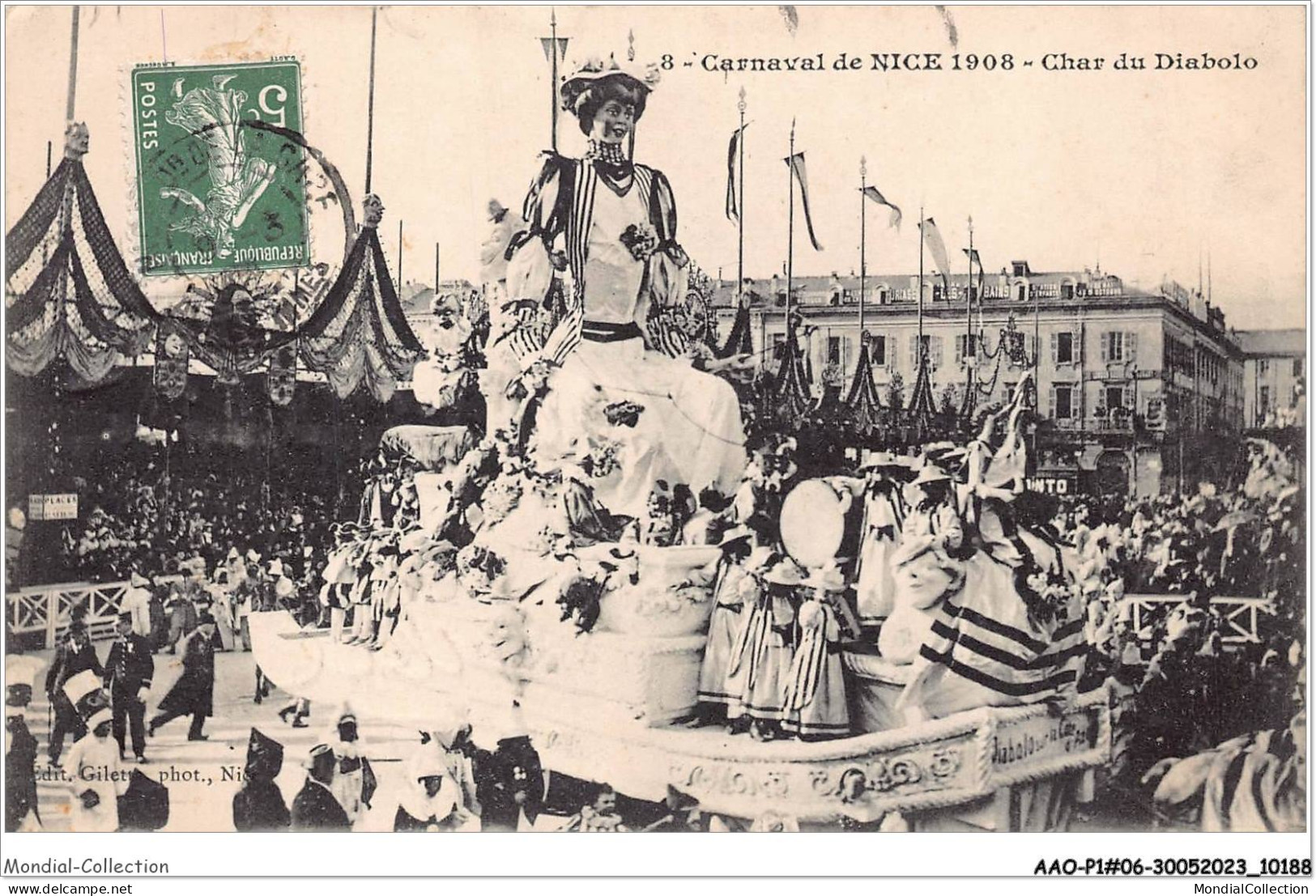 AAOP1-06-0049 - Carnaval De NICE 1908 - Char Du Diabolo - Carnaval