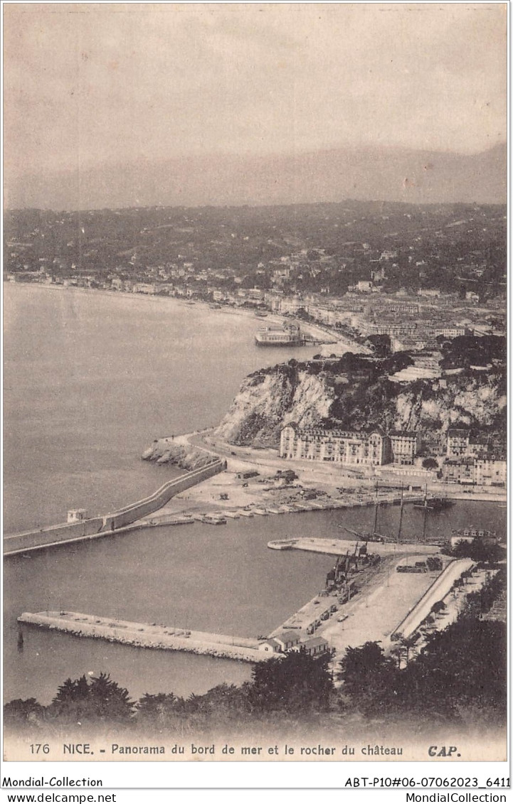 ABTP10-06-0896 - NICE - Panorama Du Bord De Mer Et Le Rocher Du Chateau - Mehransichten, Panoramakarten