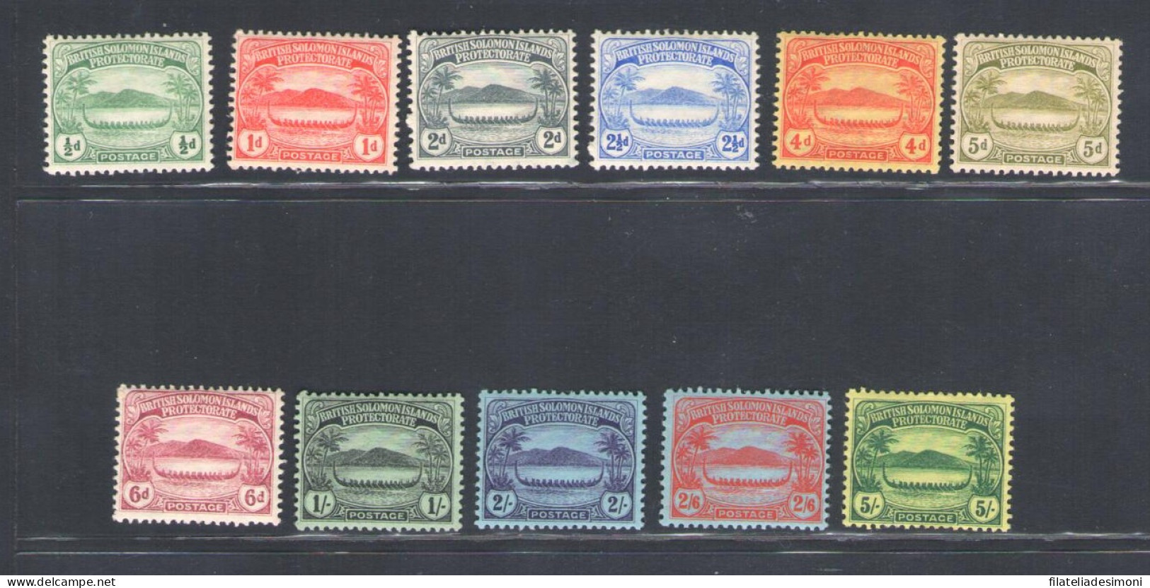 1908-11 British Solomon Islands - Stanley Gibbons N. 8/17 - MH* - Sonstige & Ohne Zuordnung