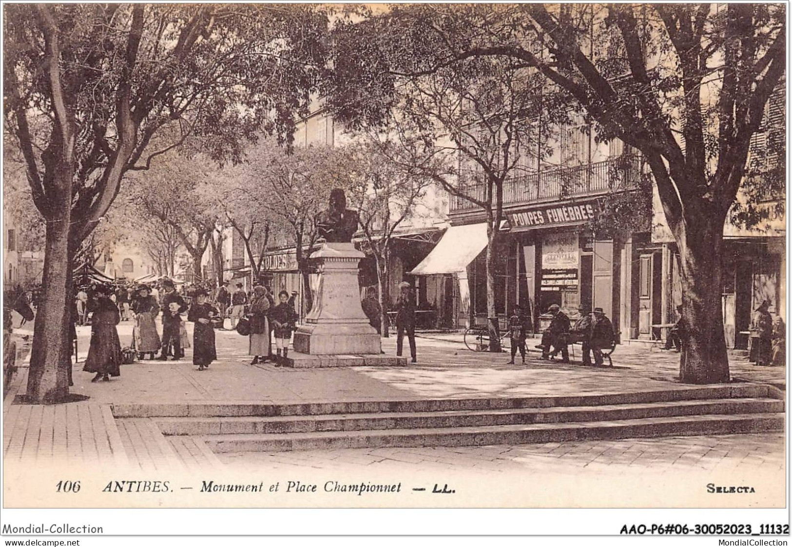 AAOP6-06-0520 - ANTIBES - Monument Et Place Championnet - Antibes - Oude Stad