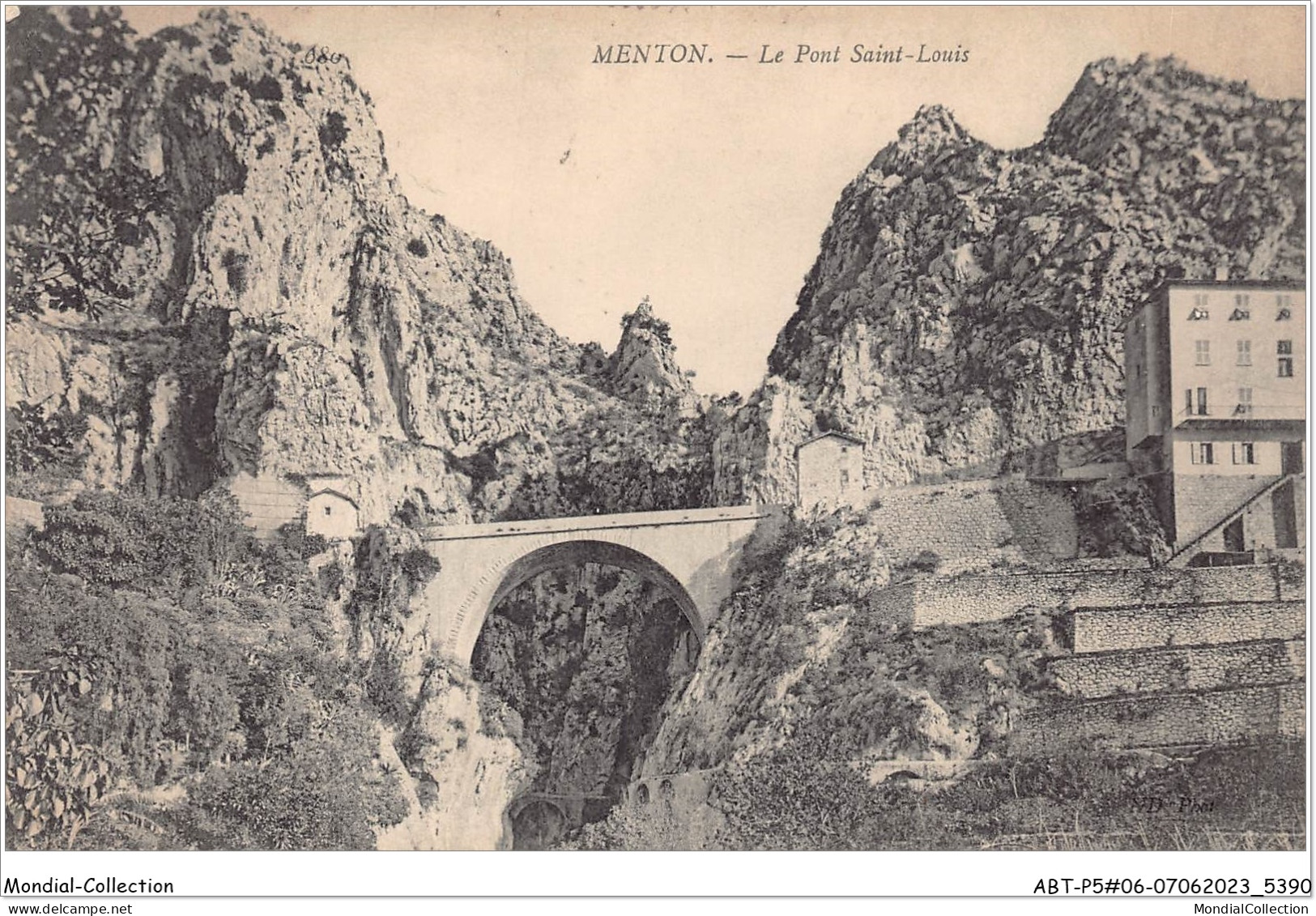 ABTP5-06-0383 - MENTON - Le Pont Saint-Louis - Menton