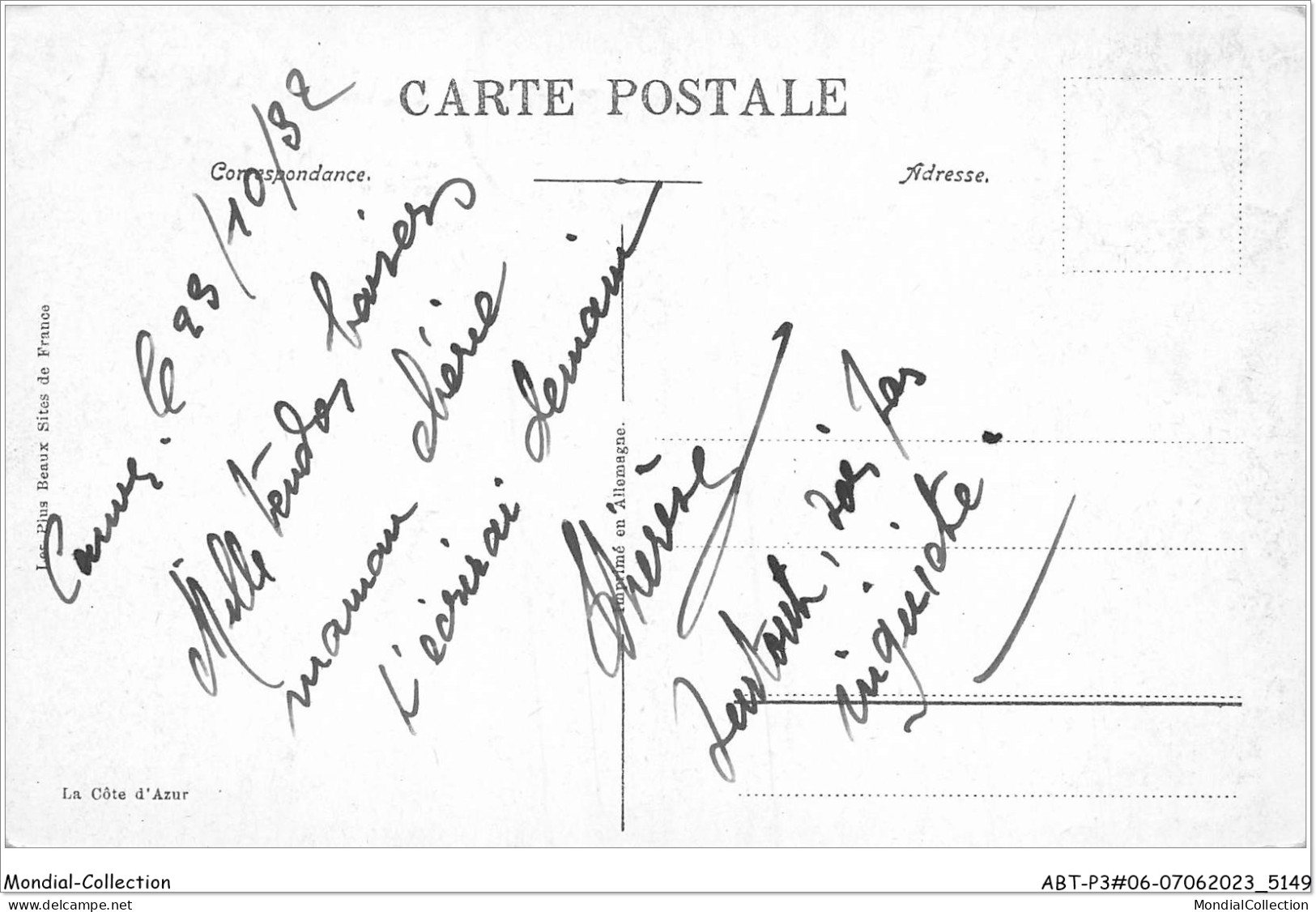 ABTP3-06-0262 - CANNES - Le Mont Chevalier Et La Croisette - Cannes