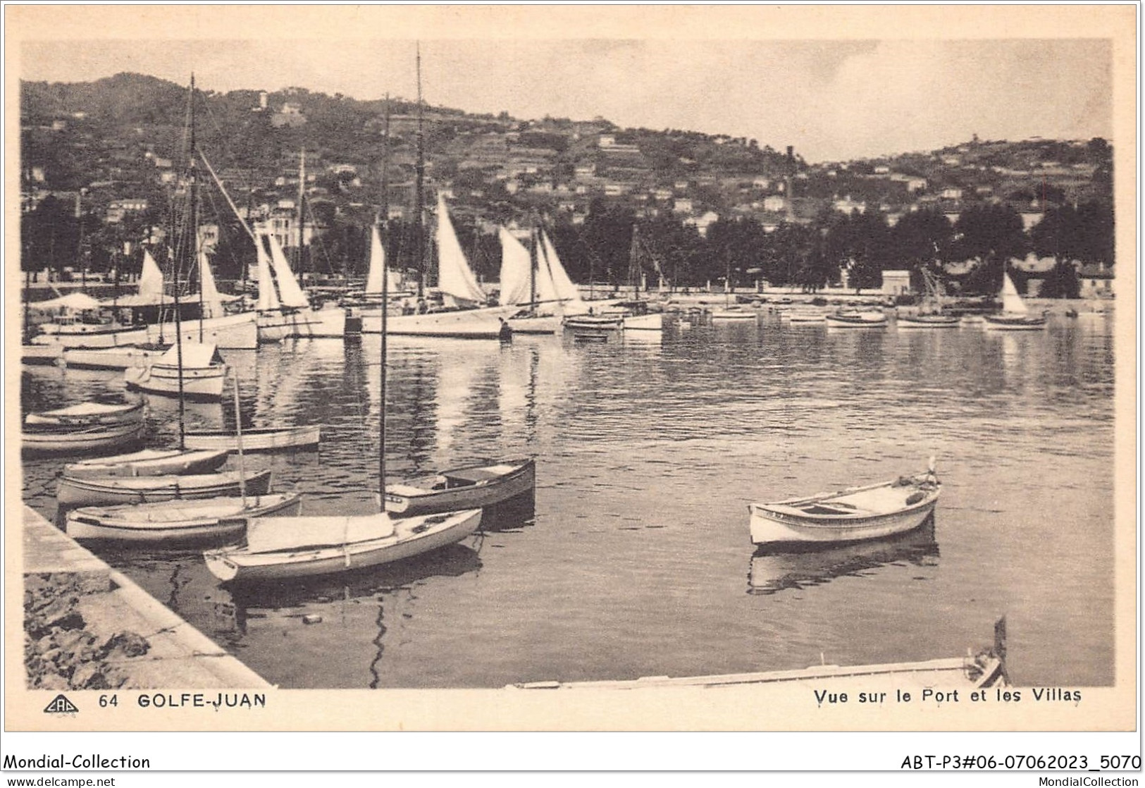 ABTP3-06-0223 - GOLFE JUAN - Vue Sur Le Port Et Les Villas - Vallauris