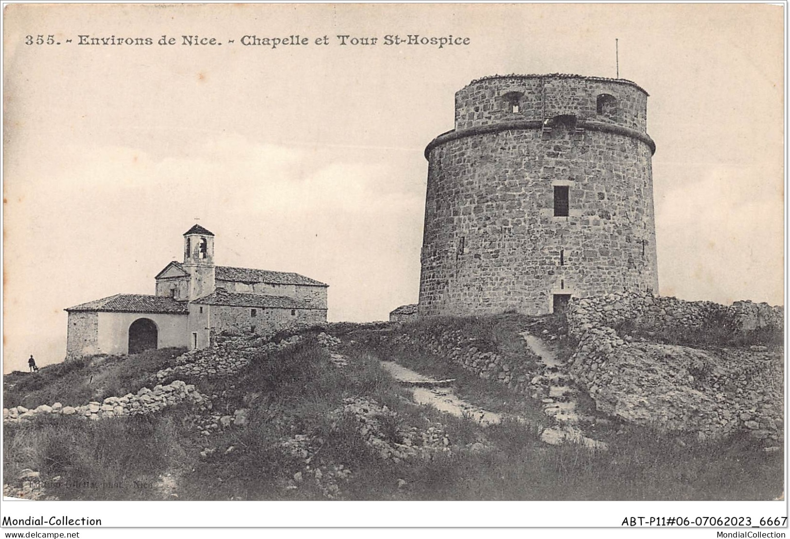 ABTP11-06-1025 - Environ De NICE - Chapelle Et Tour St Hospice - Saint-Jean-Cap-Ferrat