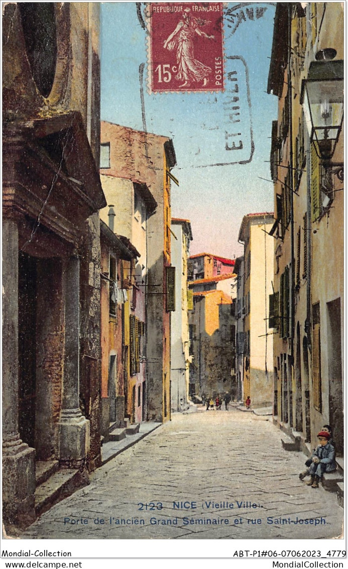 ABTP1-06-0077 - NICE - Porte De L'Ancien Grand Seminaire Et Rue Saint-Joseph - Life In The Old Town (Vieux Nice)