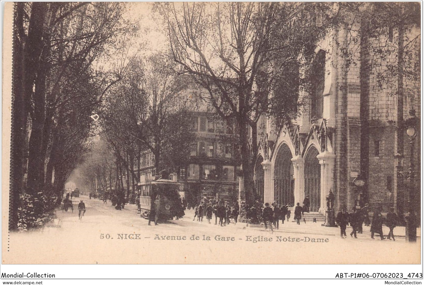 ABTP1-06-0059 - NICE - Avenue De La Gare - Eglise Notre-Dame - Transport Ferroviaire - Gare