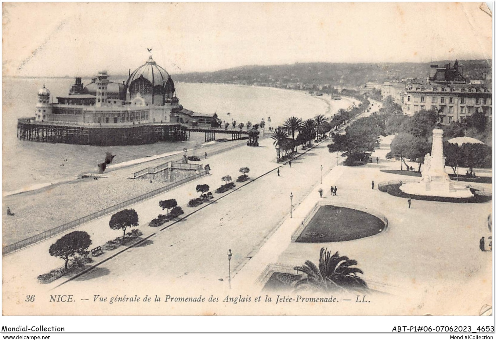 ABTP1-06-0013 - NICE - Vue Generale De La Promenade Des Anglais Et La Jete-Promenade - Multi-vues, Vues Panoramiques