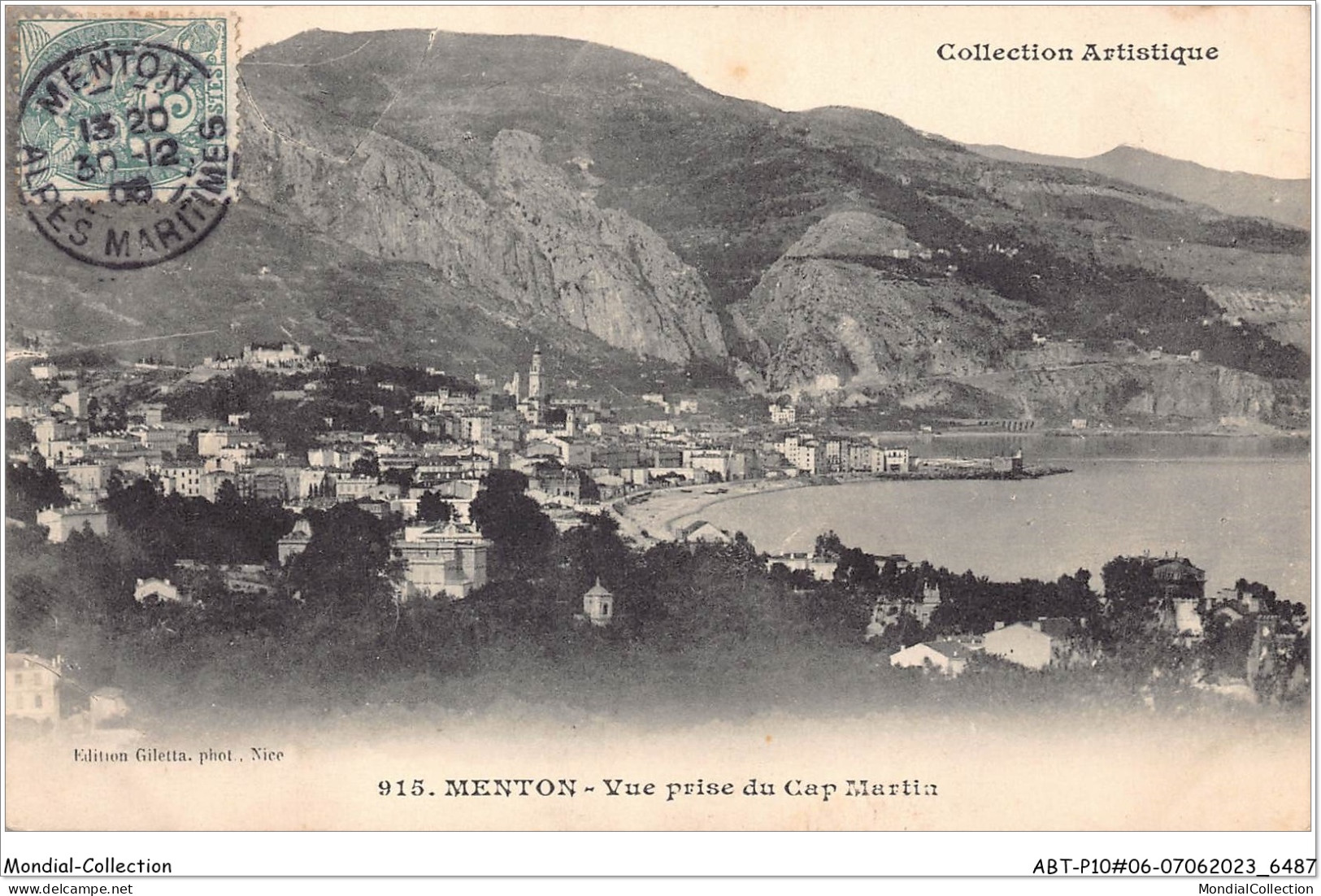 ABTP10-06-0935 - MENTON - Vue Prise Du Cap Martin - Menton