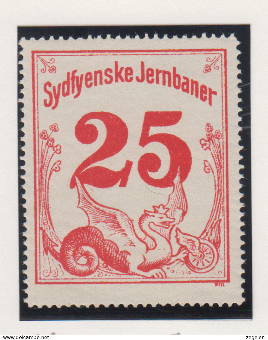 Denemarken Spoorwegzegel Cat.DFBK Lijn: SFJ Sydfyenske Jernbane  16 - Otros & Sin Clasificación