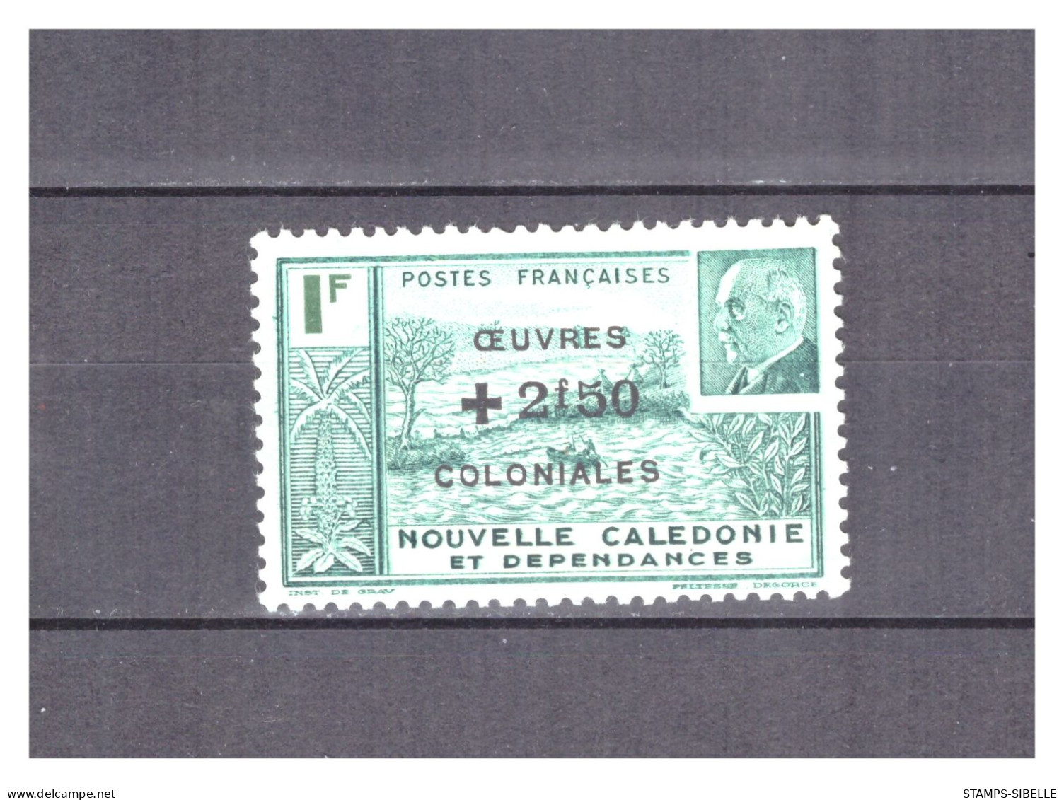 NOUVELLE  CALEDONIE . N ° 247  . + 2 F 50  SUR  1 F  PETAIN    .  NEUF  * . SUPERBE . - Unused Stamps