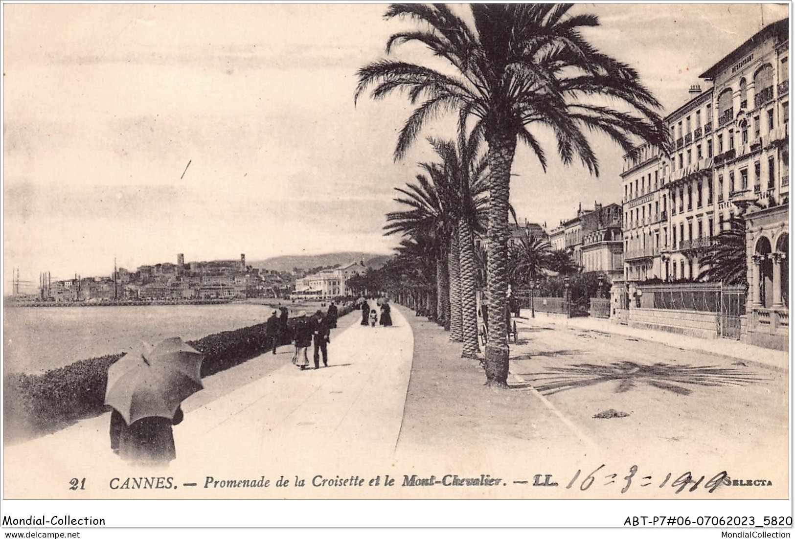 ABTP7-06-0600 - CANNES - Promenade De La Croisette Et Le Mont Chevalier - Cannes