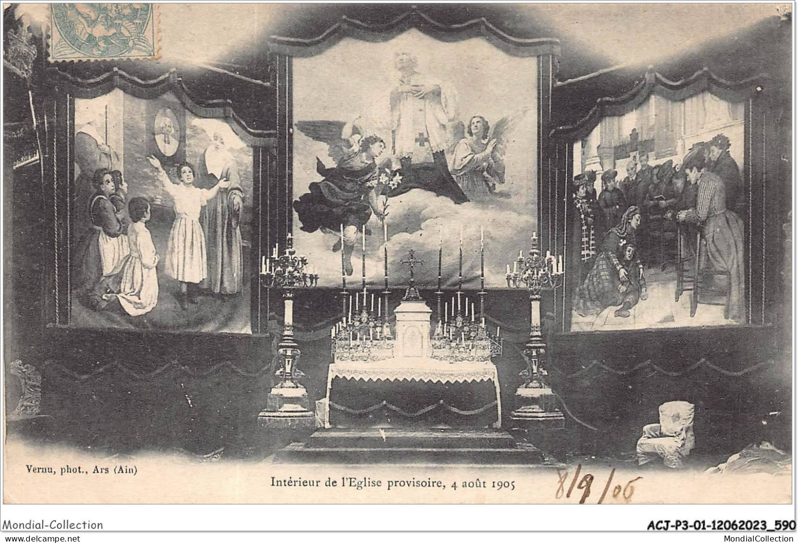 ACJP3-01-0245 - Interieur De L'Eglise Provisoire , 4 Aout 1905 - Ars-sur-Formans