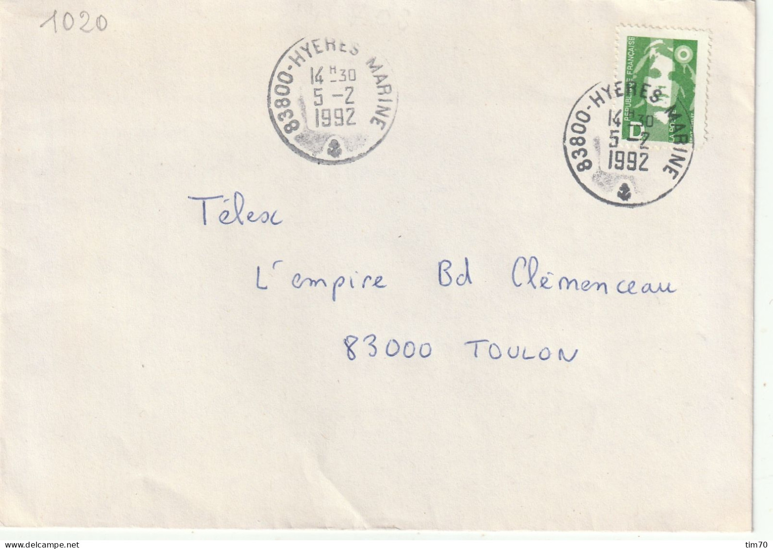 CAD / N°  2711  83800  - HYERES   MARINE - Handstempel