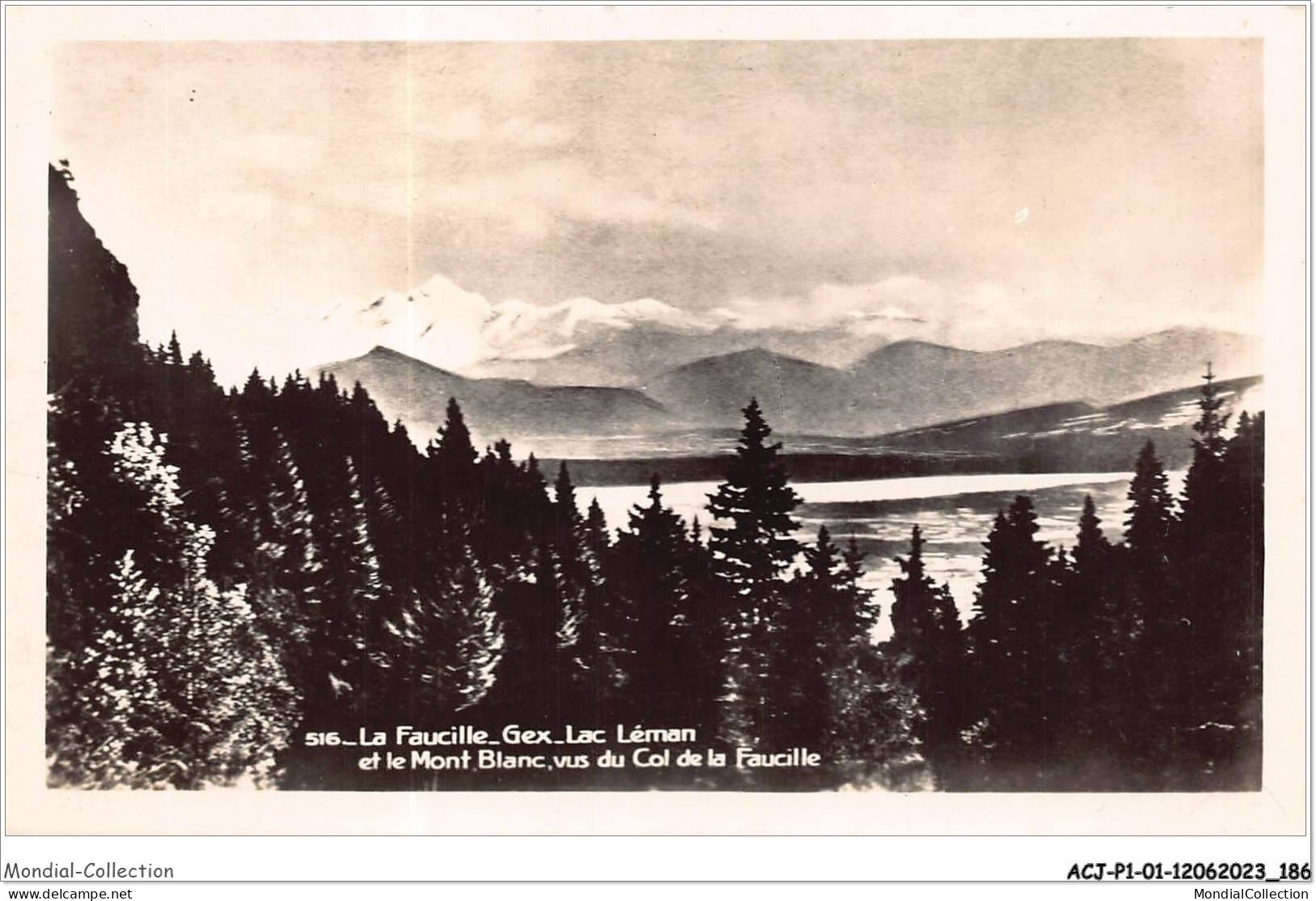 ACJP1-01-0043 - La Faucille -GEX-Lac Leman Et Le Mont Blanc ,Vus Du Col De La Faucille  - Gex