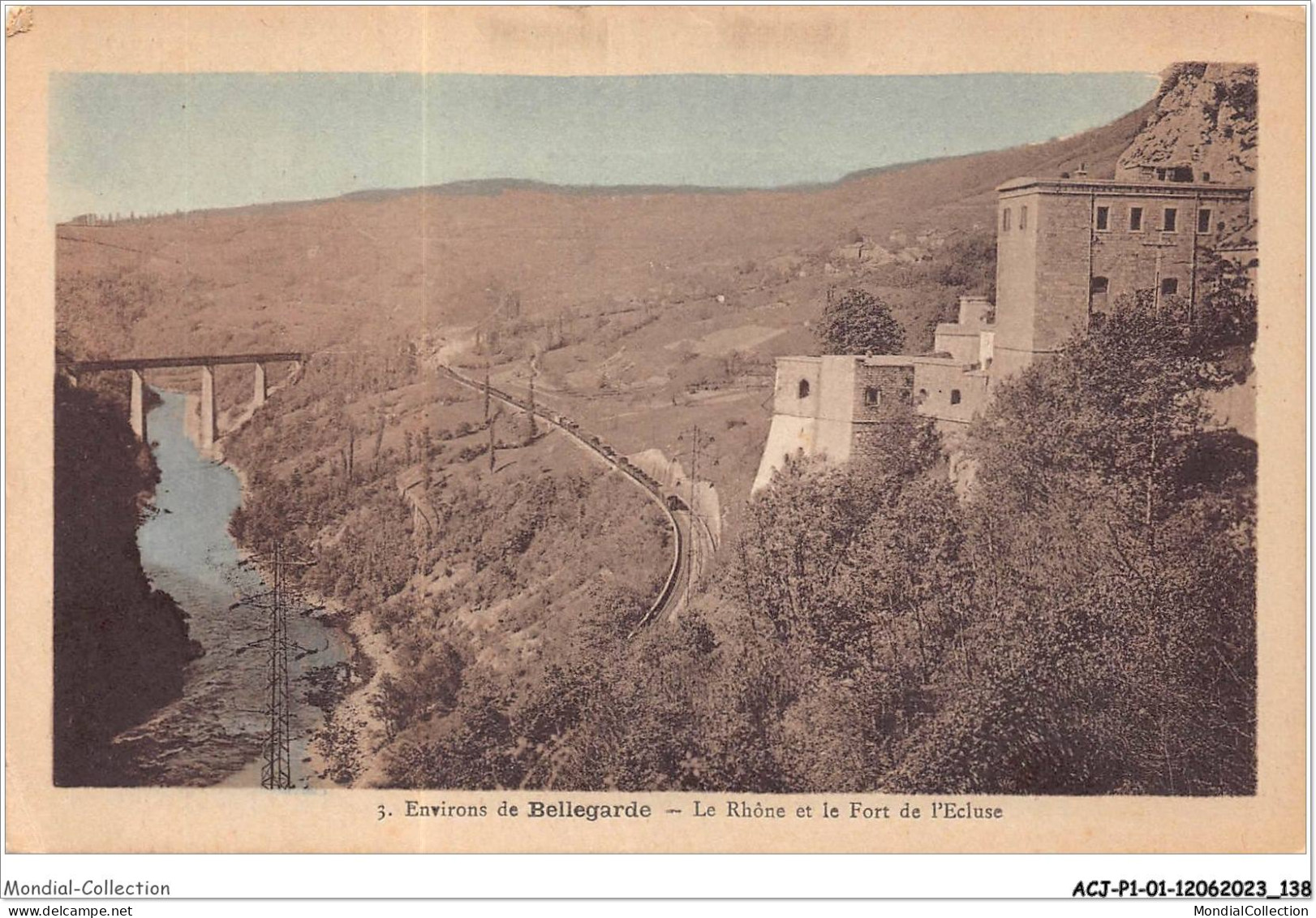 ACJP1-01-0019 - BELLEGARDE - Le Rhone Et Le Fort De L'Ecluse  - Bellegarde-sur-Valserine