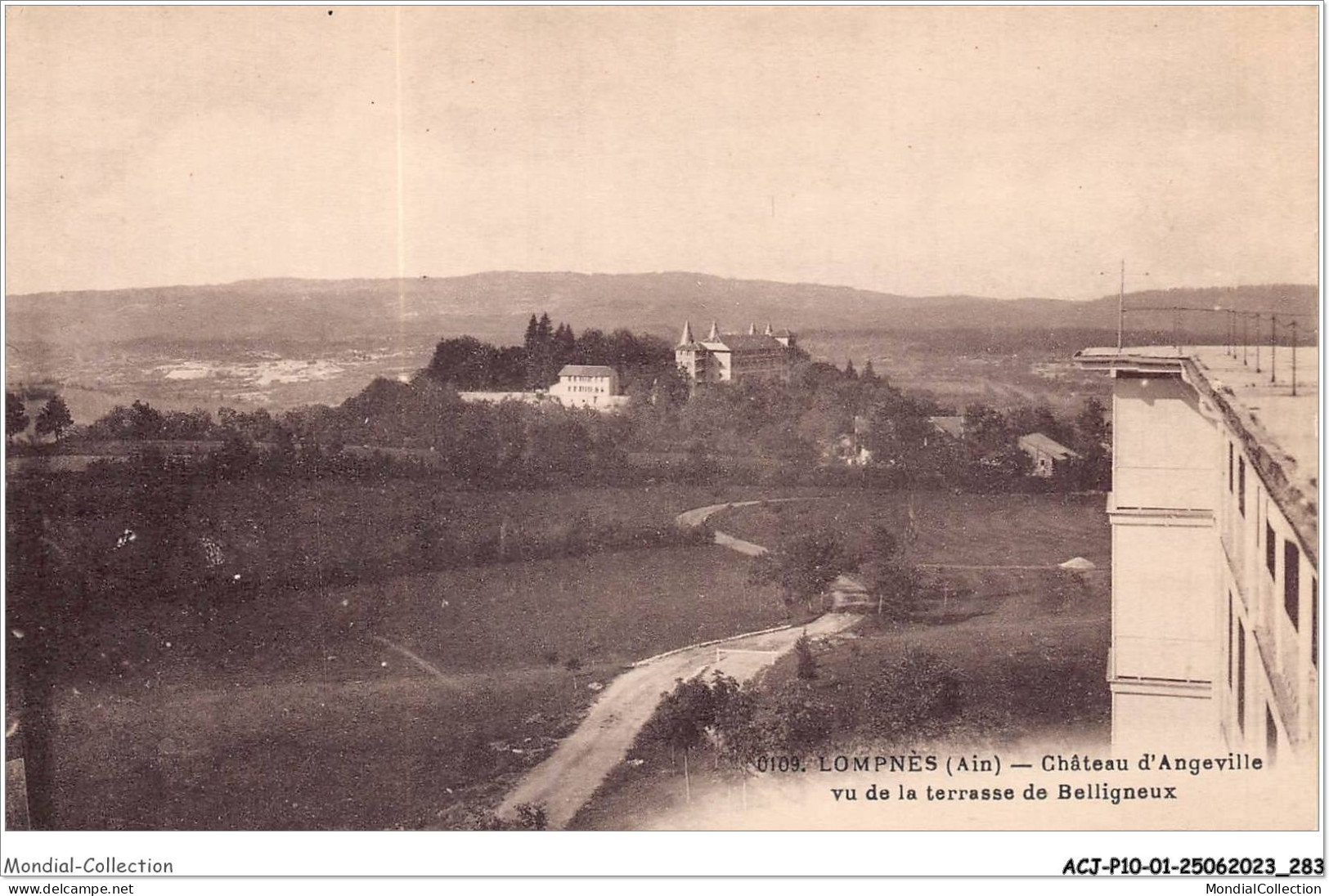 ACJP10-01-0945 - HAUTEVILLE - LOMPNES - Chateau D'Angerville - Vu De La Terrasse De Belligneux  - Hauteville-Lompnes