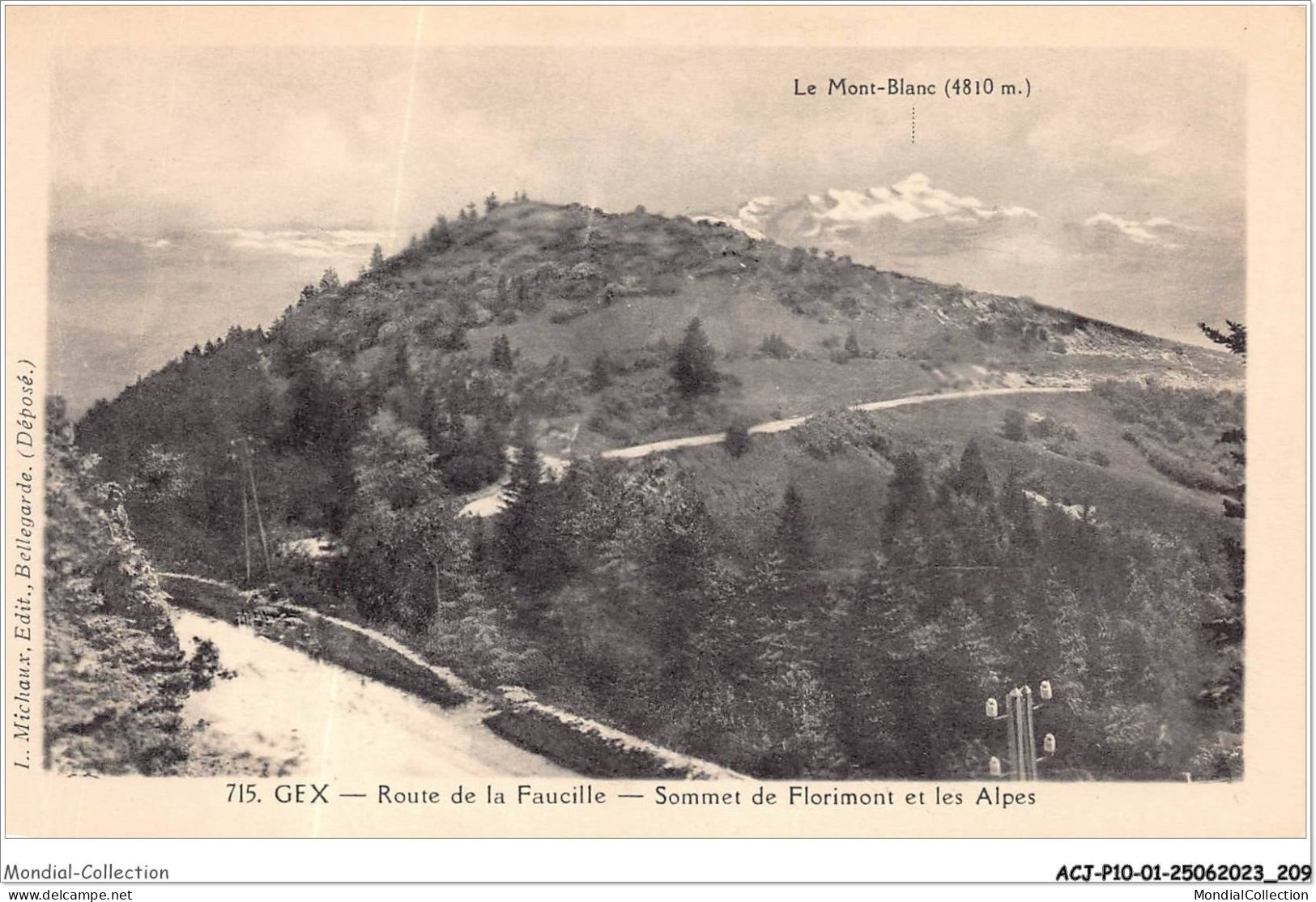 ACJP10-01-0908 - GEX - Route De La Faucille - Sommet De Florimont Et Les Alpes  - Gex