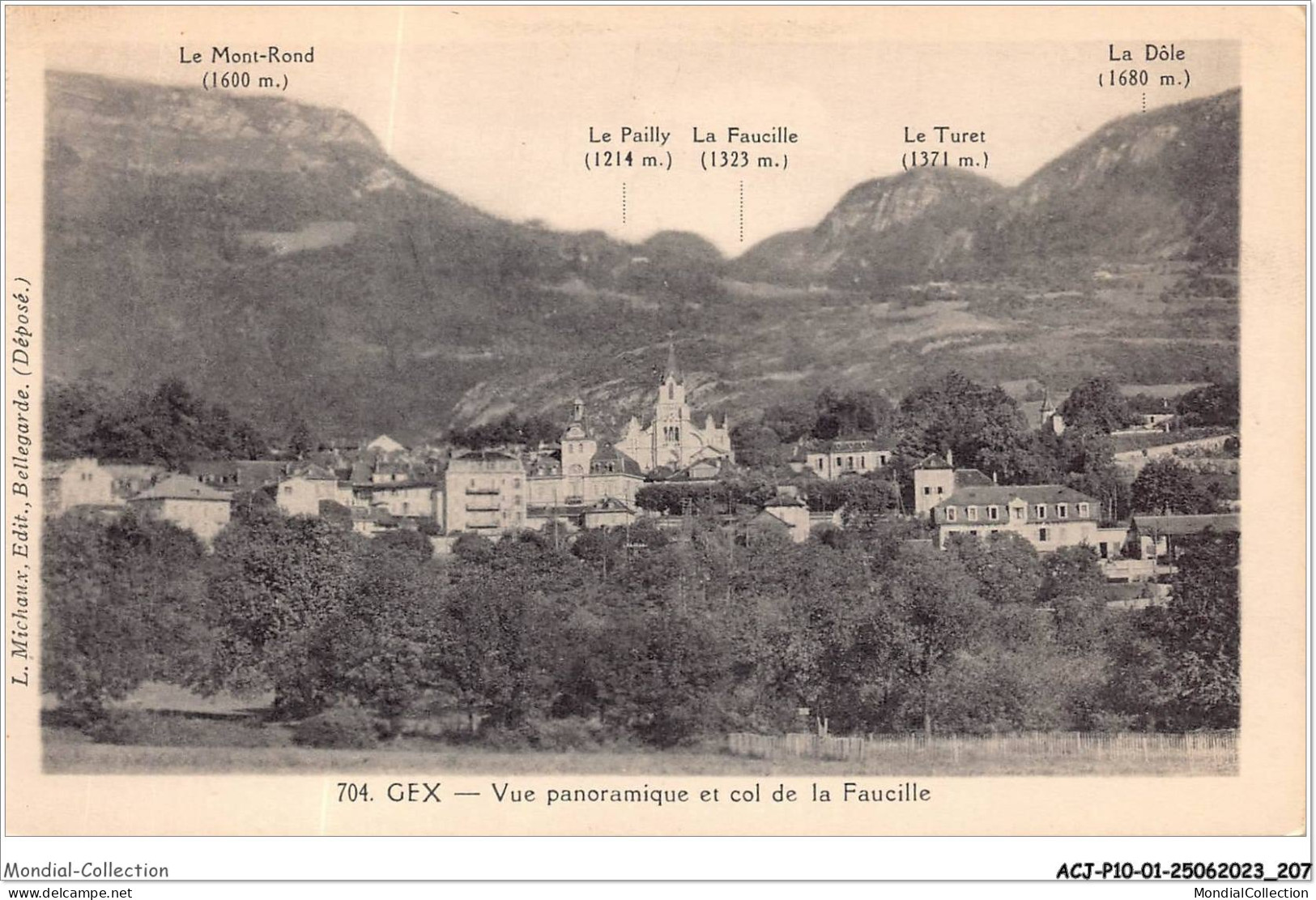 ACJP10-01-0907 - GEX - Vue Panoramique Et Col De La Faucille  - Gex