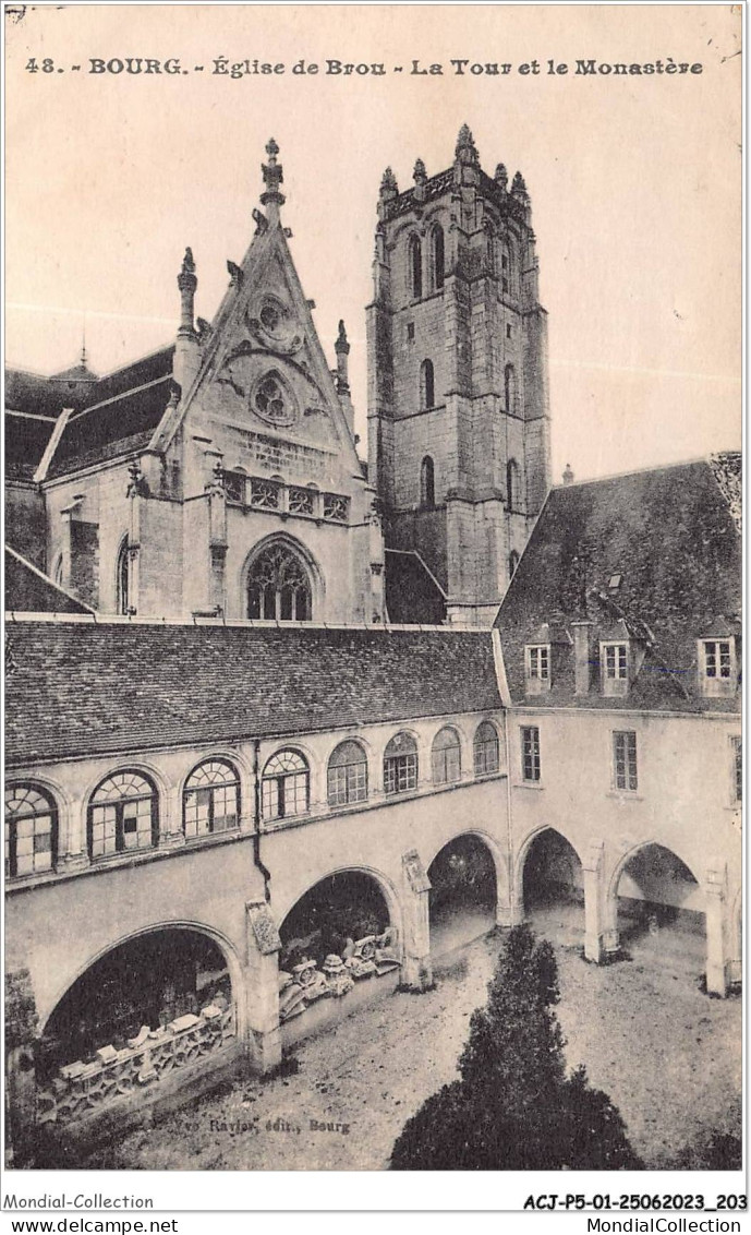 ACJP5-01-0420 - BOURG - Eglise De Brou - La Tour Et Le Monastere  - Autres & Non Classés